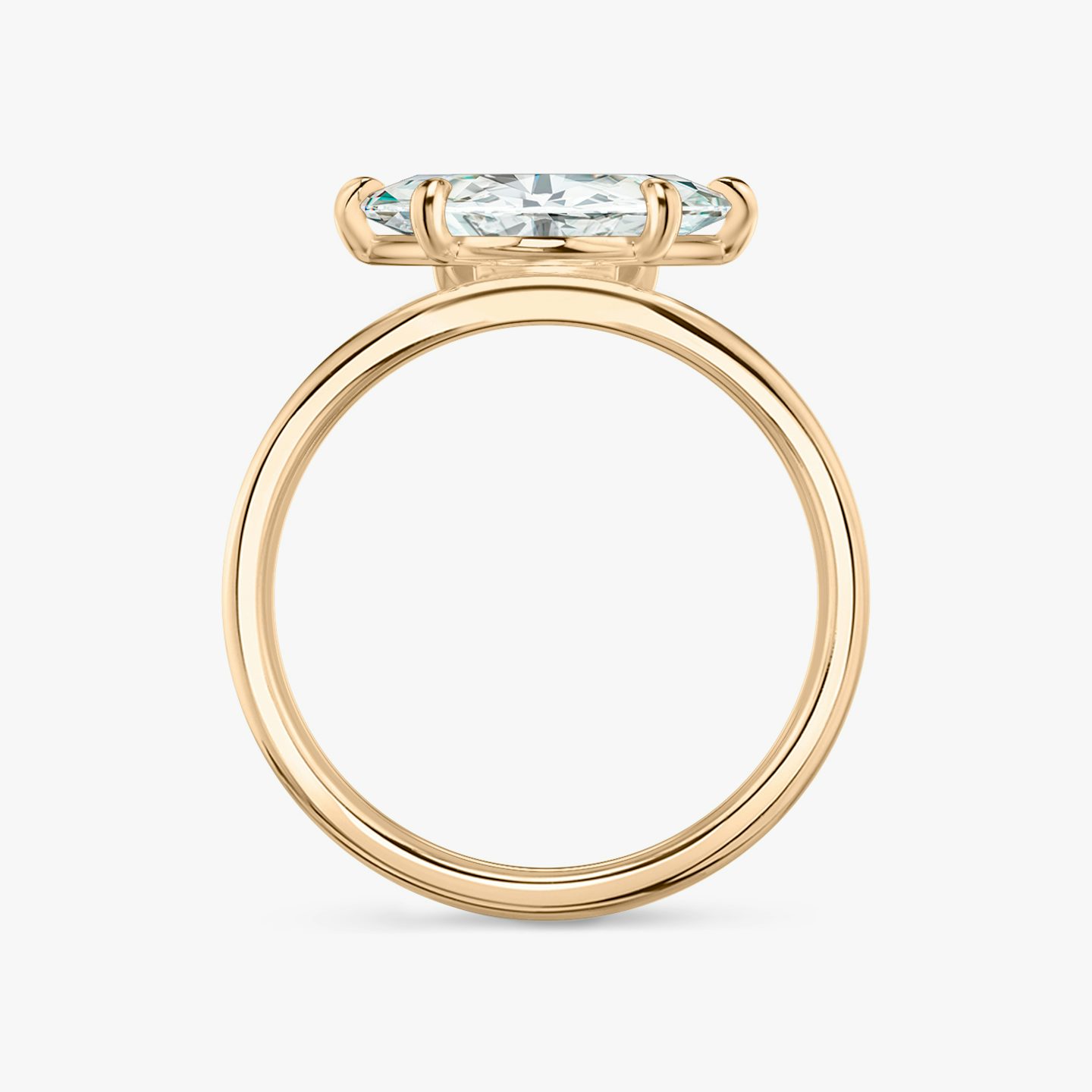 The Hover | Marquise | 14k | Rose Gold | bandAccent: Plain | diamondOrientation: vertical | caratWeight: other