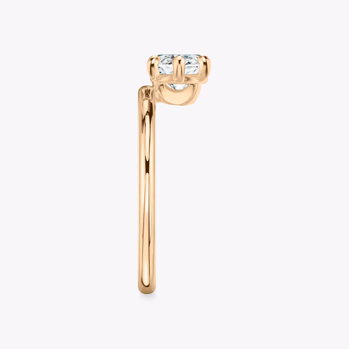 The Hover | Marquise | 14k | Rose Gold | bandAccent: Plain | diamondOrientation: vertical | caratWeight: other