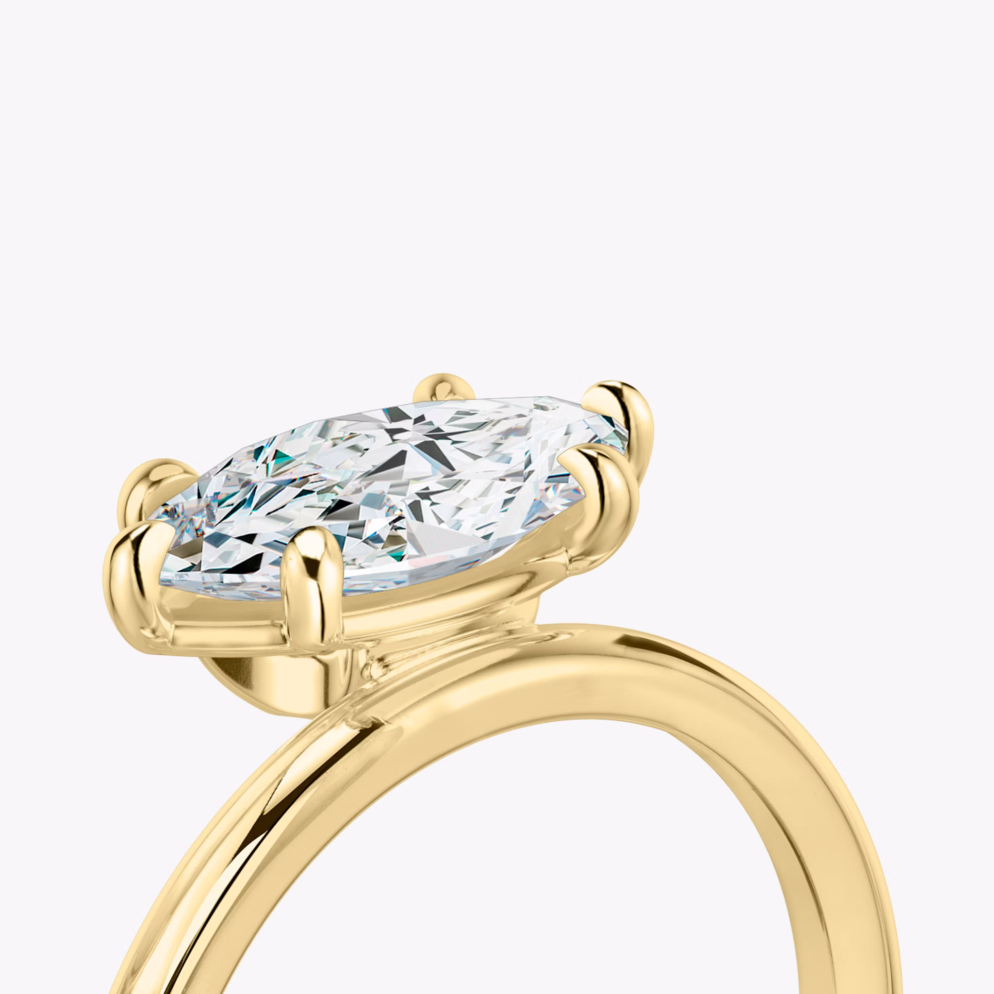 The Hover | Marquise | 18k | Yellow Gold | bandAccent: Plain | diamondOrientation: vertical | caratWeight: other