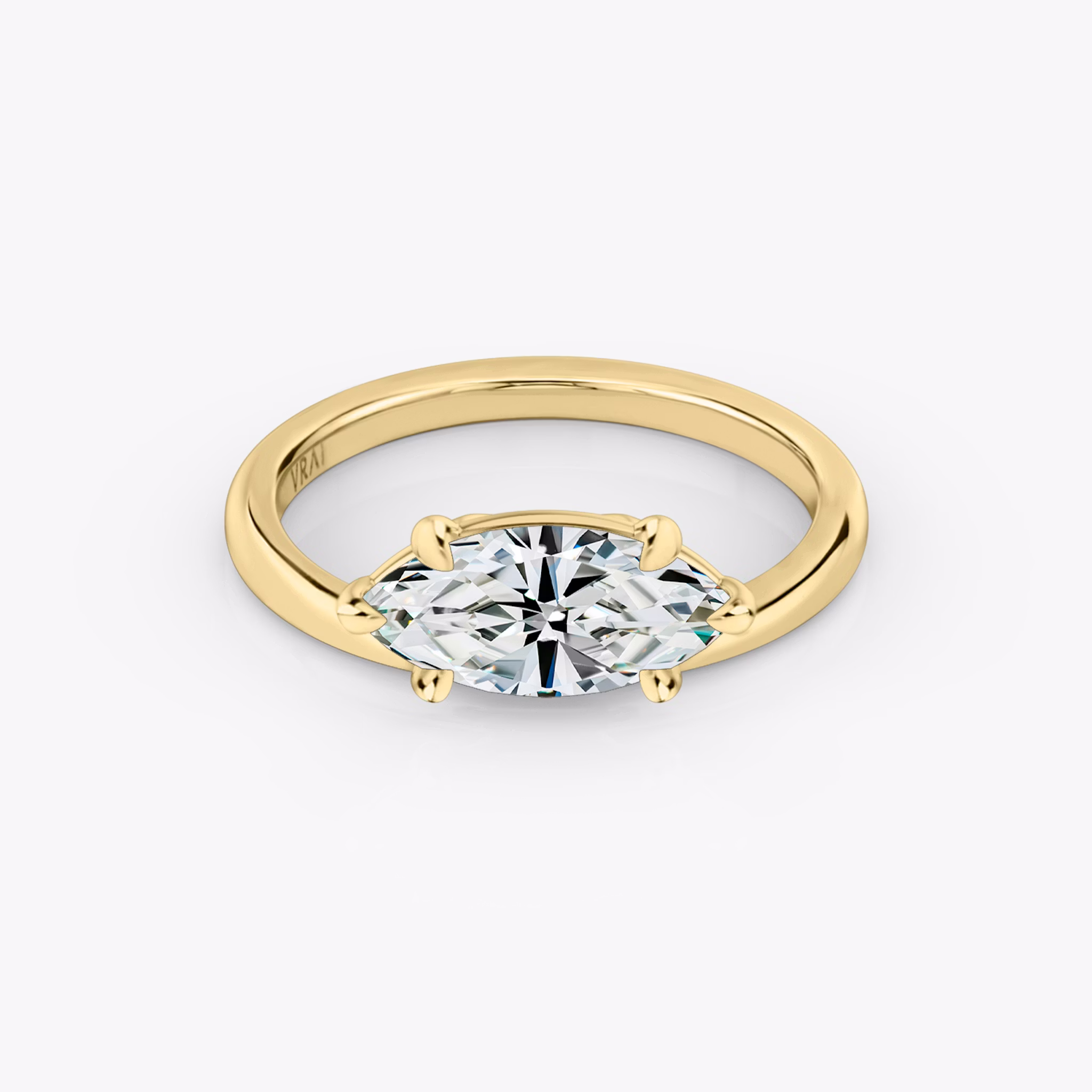 The Hover | Marquise | 18k | Yellow Gold | bandAccent: Plain | diamondOrientation: vertical | caratWeight: other