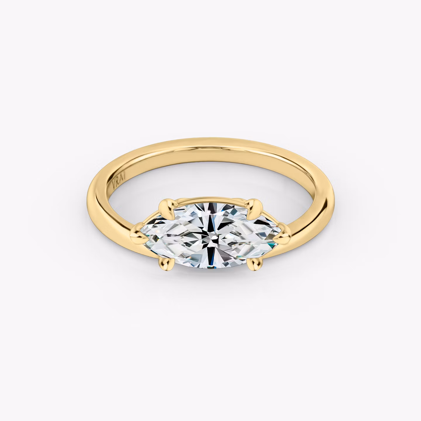 Anillo de compromiso Hover | Marquise | 18k | Oro amarillo | bandAccent: Simple | diamondOrientation: vertical | caratWeight: other