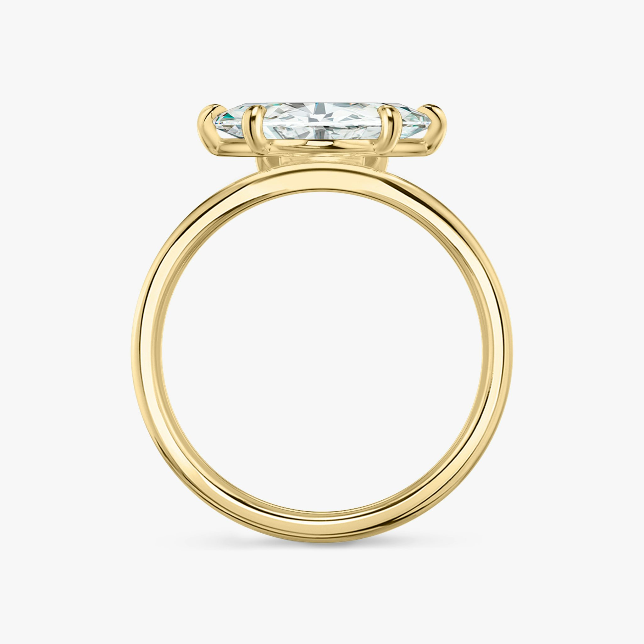 The Hover | Marquise | 18k | Yellow Gold | bandAccent: Plain | diamondOrientation: vertical | caratWeight: other