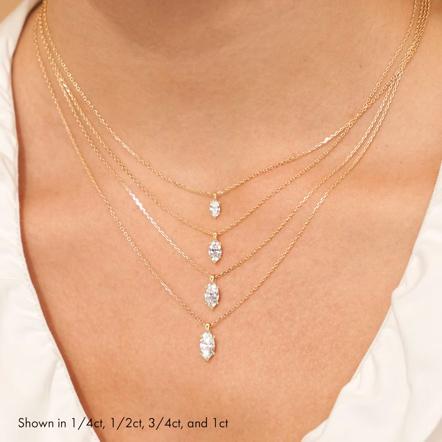 VRAI Solitaire Pendant | Marquise | 14k | Rose Gold | caratWeight: 0.25ct