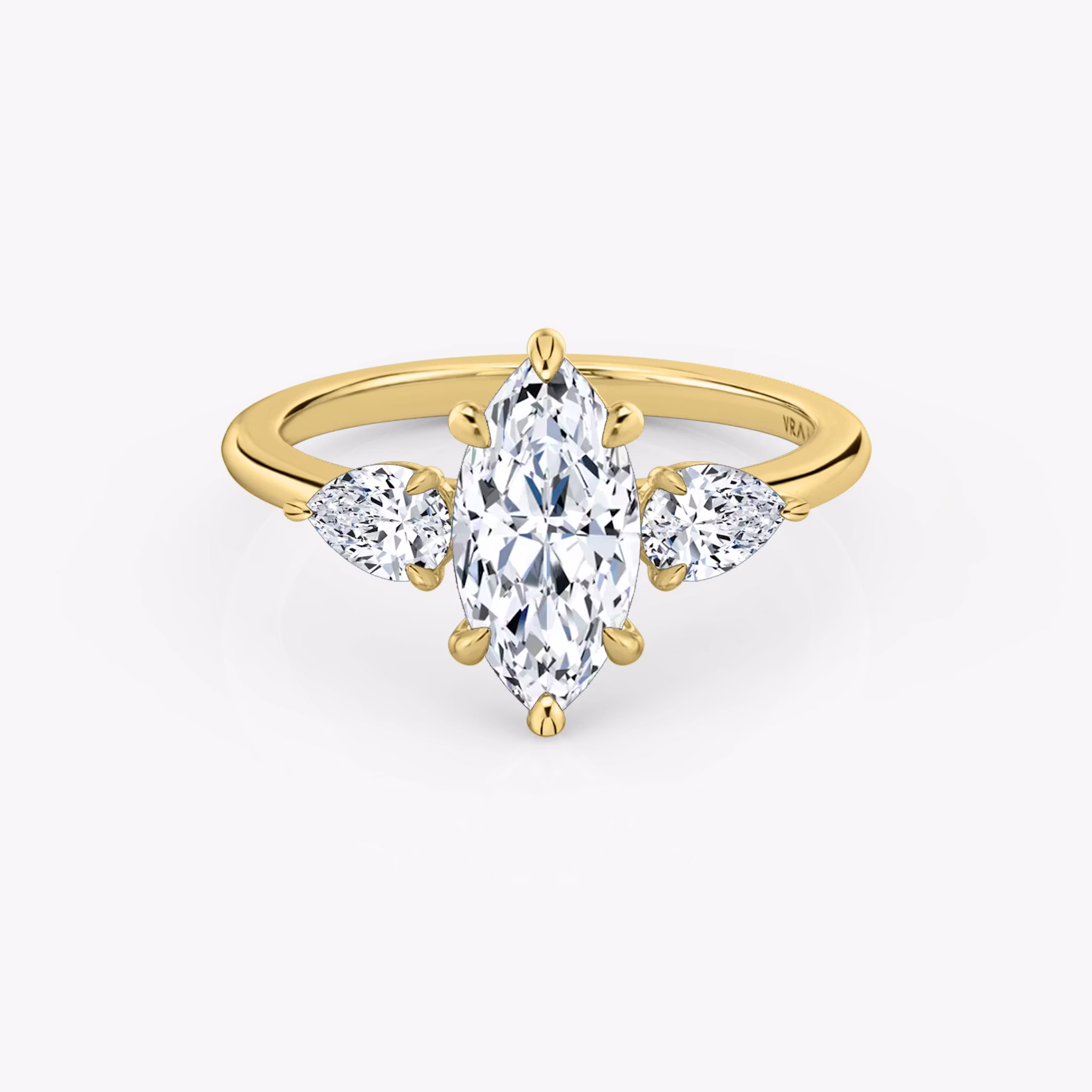 The Three Stone Marquise | Yellow Gold