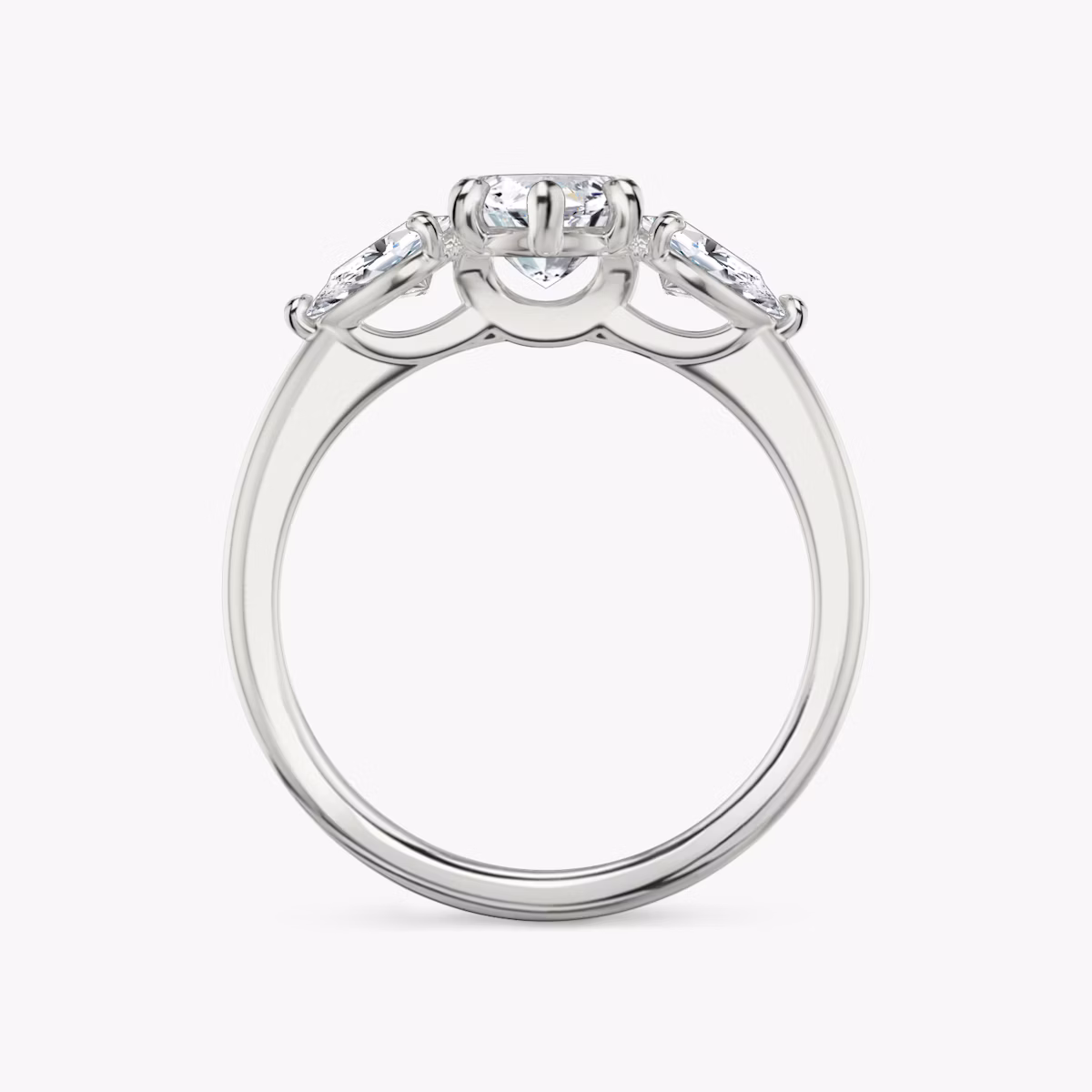 The Three Stone | Marquise | Platinum | bandAccent: Plain | sideStoneCarat: 0.25ct | sideStoneShape: Pear | diamondOrientation: vertical | caratWeight: other
