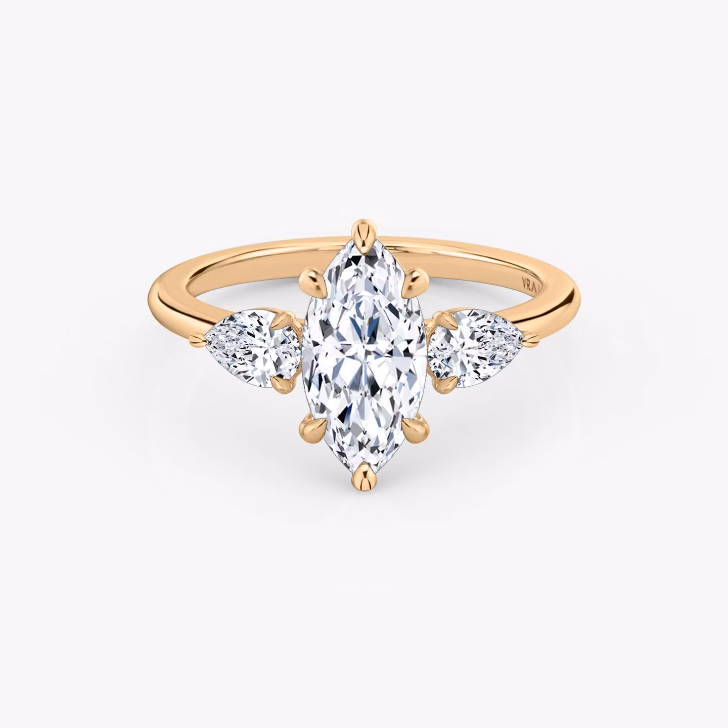 The Three Stone Marquise | Rose Gold