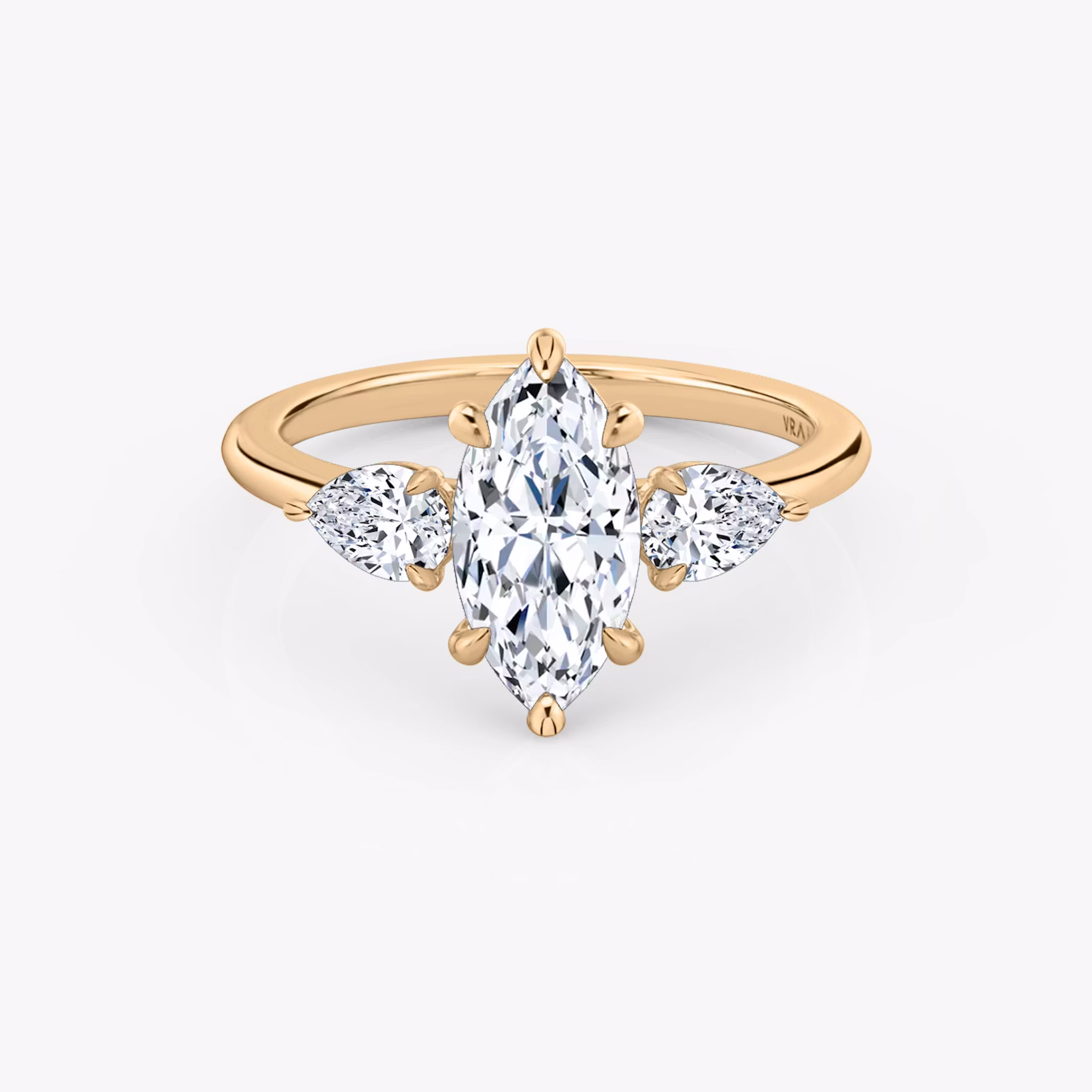 The Three Stone Marquise | Rose Gold