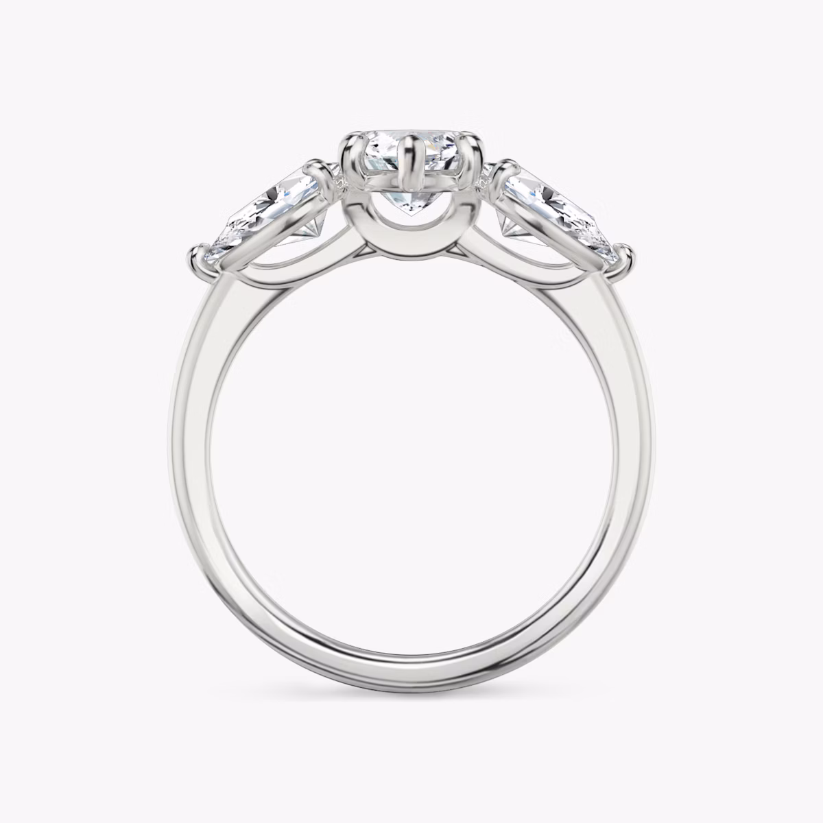 The Three Stone | Marquise | Platinum | bandAccent: Plain | sideStoneCarat: 0.50ct | sideStoneShape: Pear | diamondOrientation: vertical | caratWeight: other