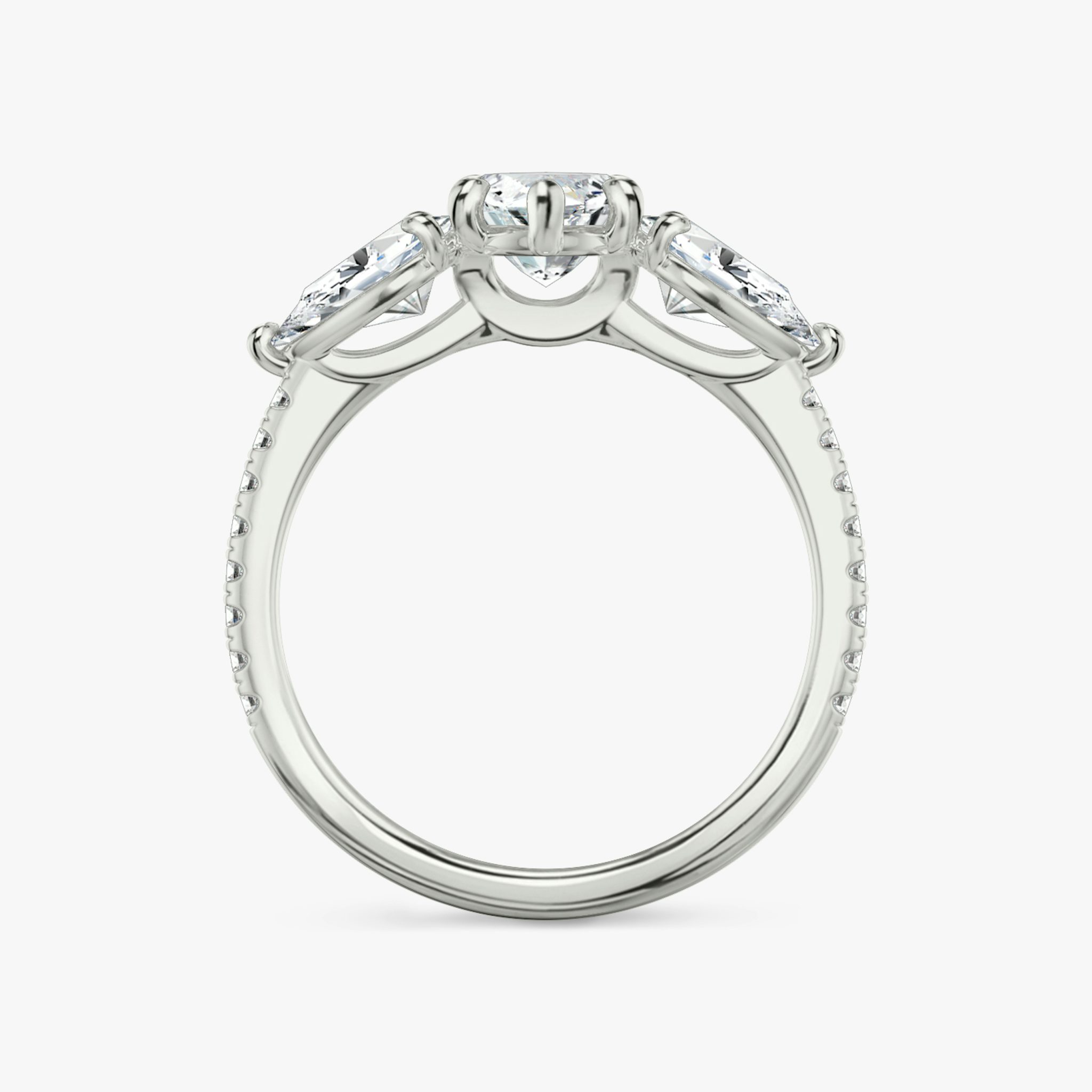 Three Stone | Marquise | Platin | bandAccent: Mit Pavé-Besatz | sideStoneCarat: 0.50ct | sideStoneShape: Tropfen | diamondOrientation: vertical | caratWeight: other