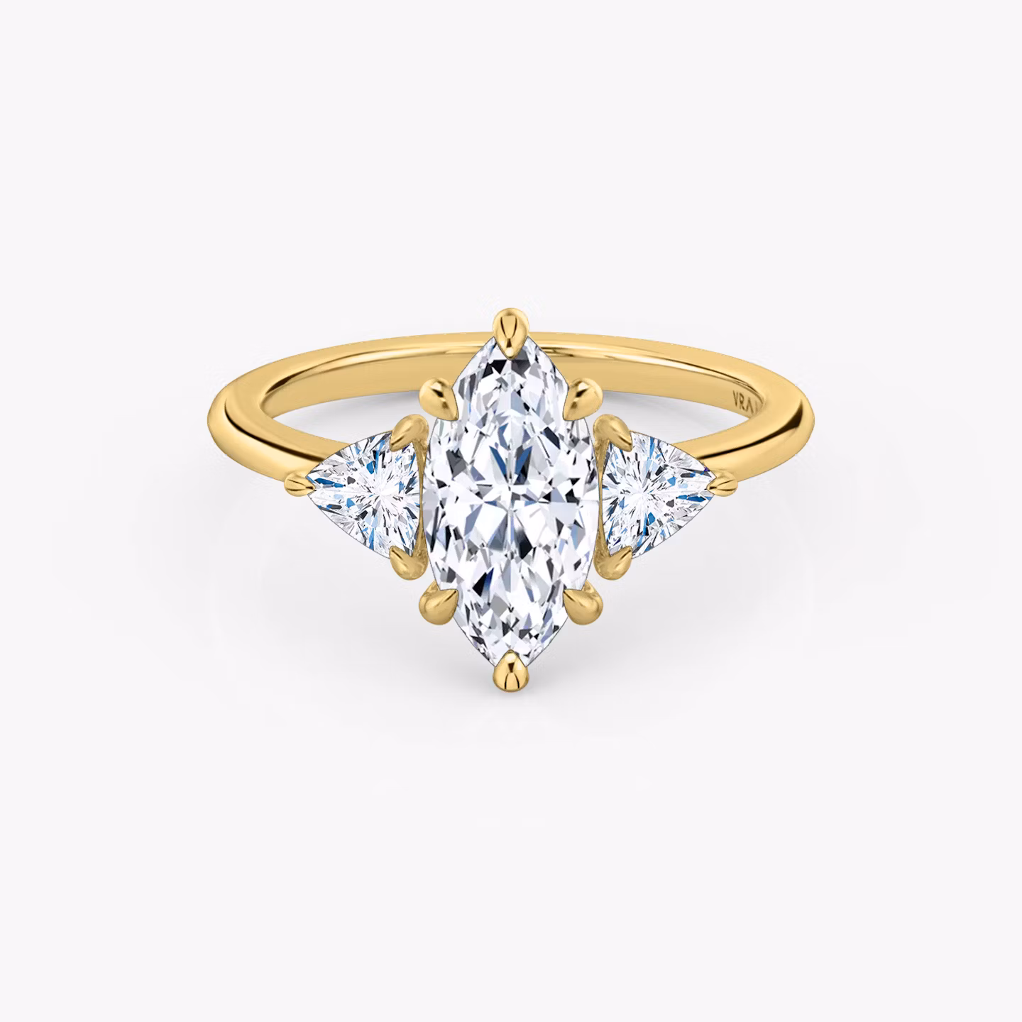 The Three Stone Marquise | Yellow Gold