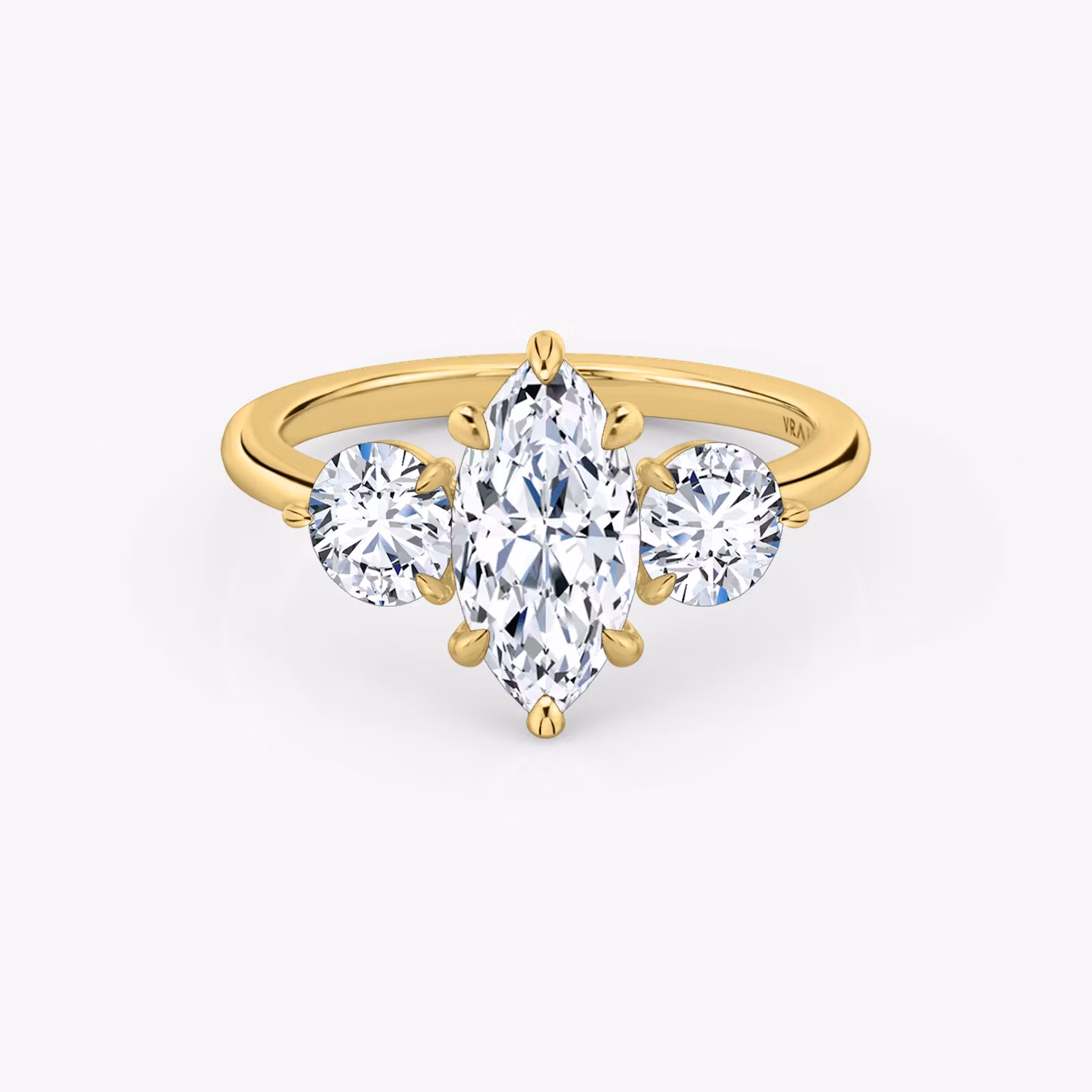 The Three Stone Marquise | Yellow Gold