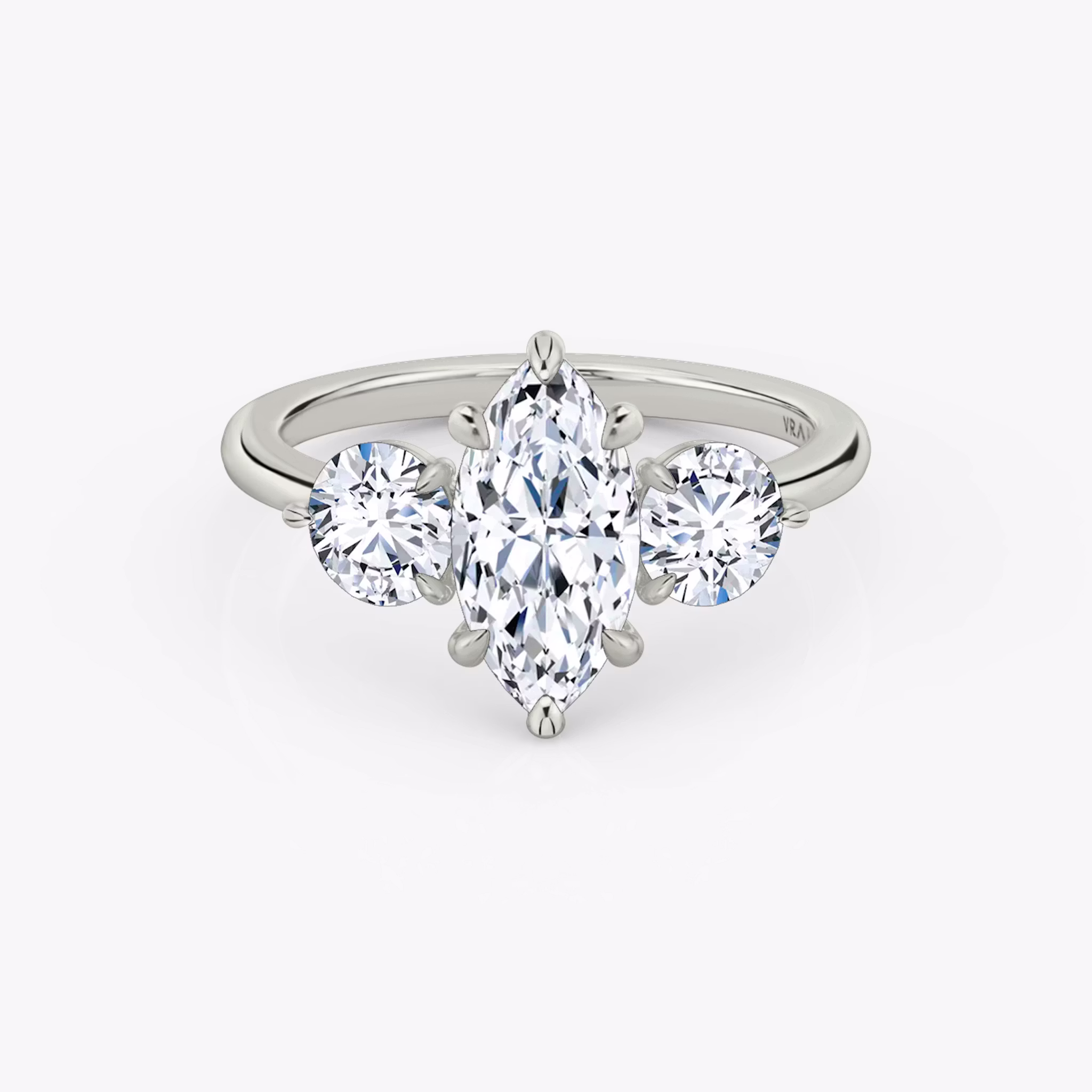 Three Stone Marquise | White Gold