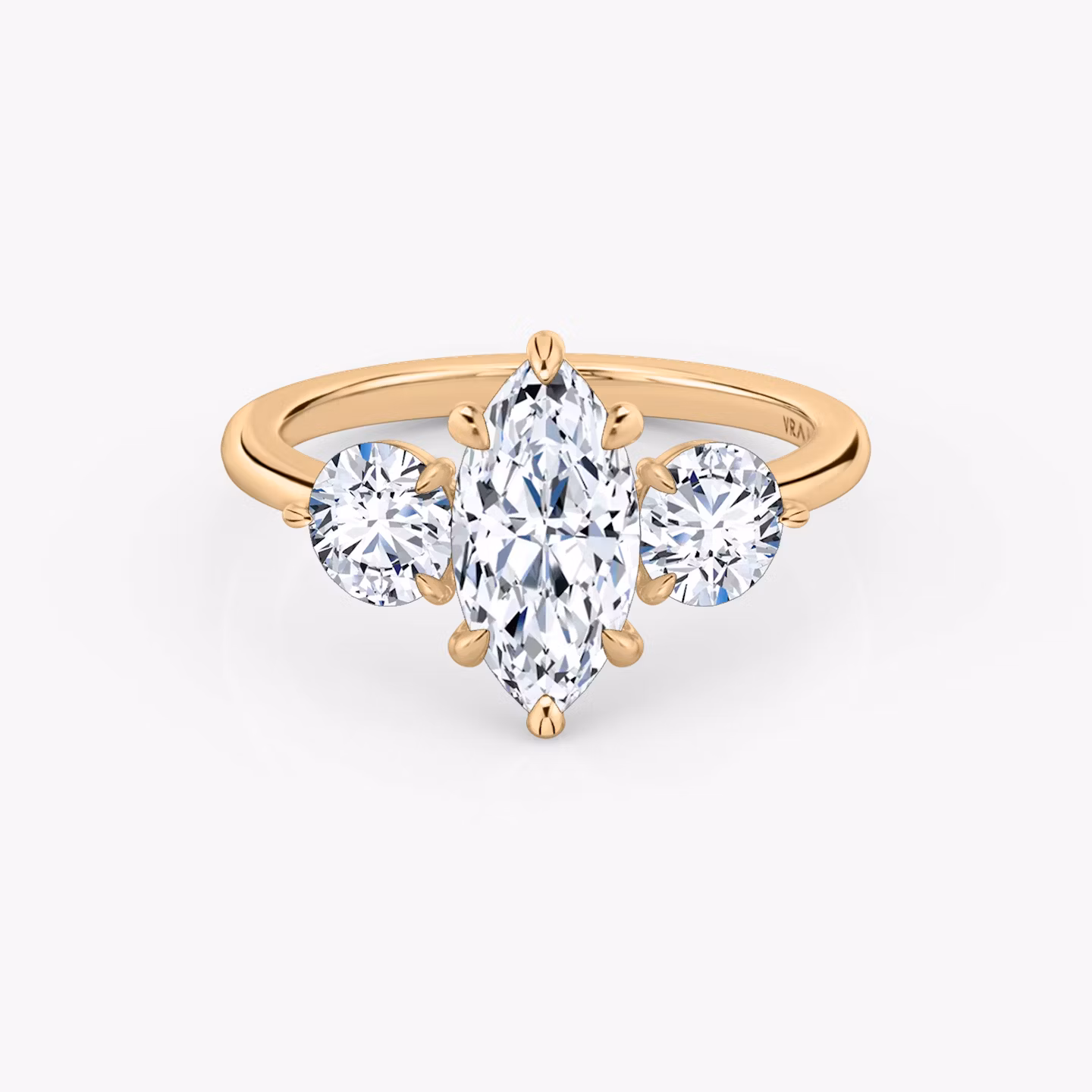 The Three Stone Marquise | Rose Gold