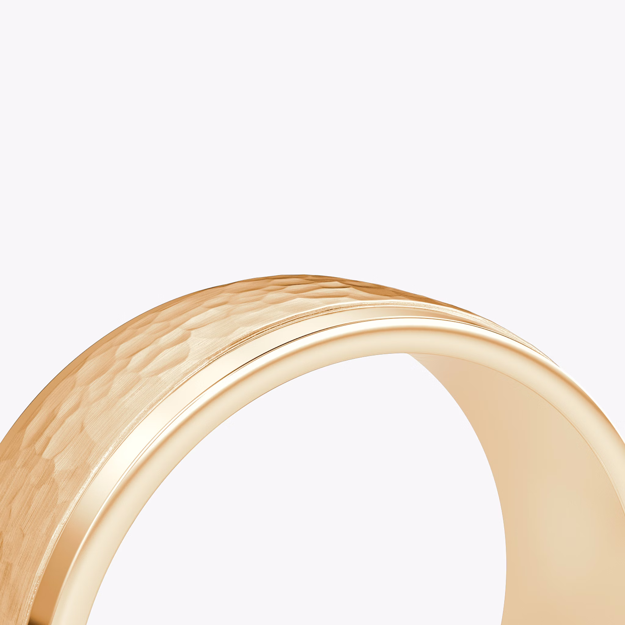 La Alianza Hammered | 14k | Oro rosa | bandWidth: 7.5mm