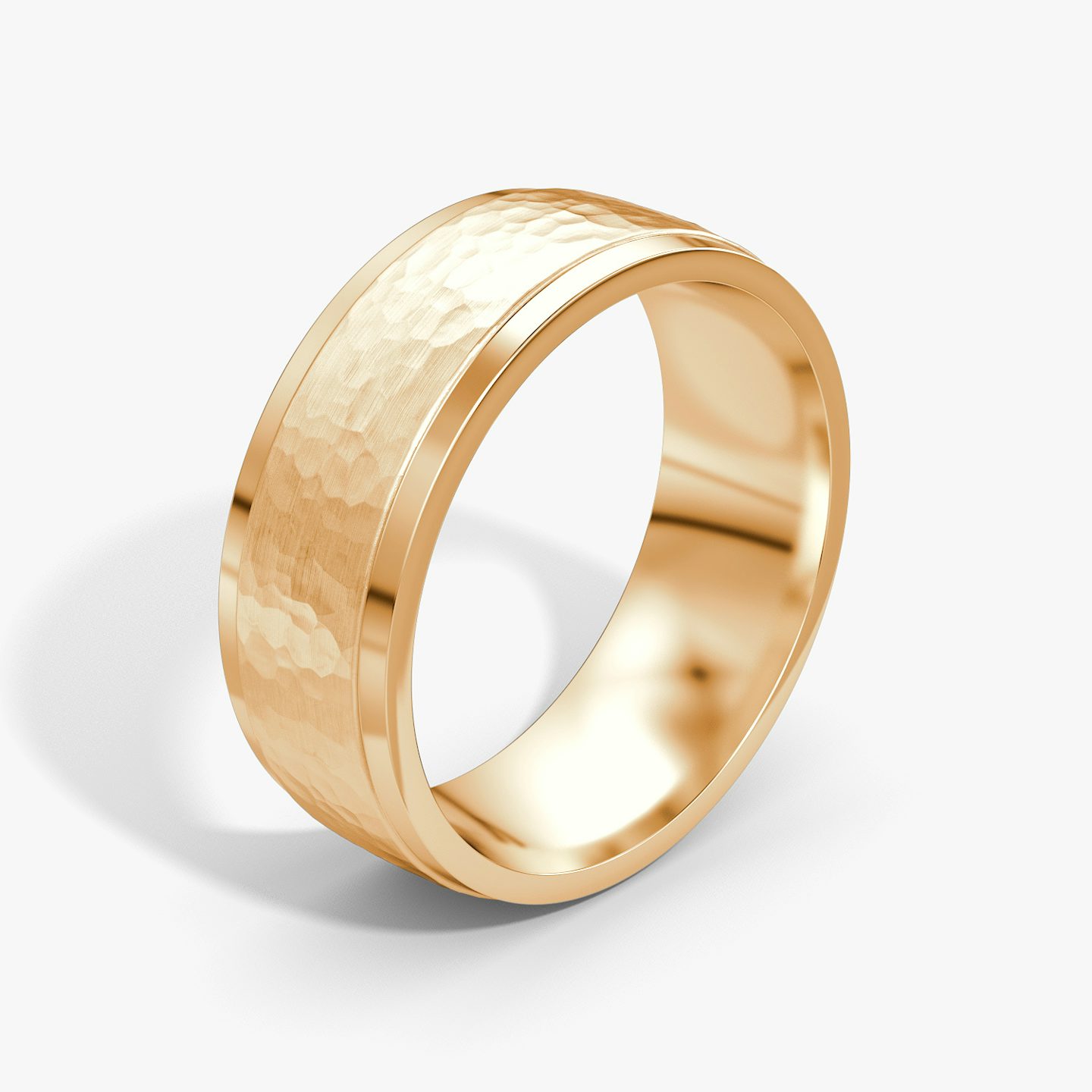 The Hammered Band | 14k | Rose Gold | bandWidth: 7.5mm