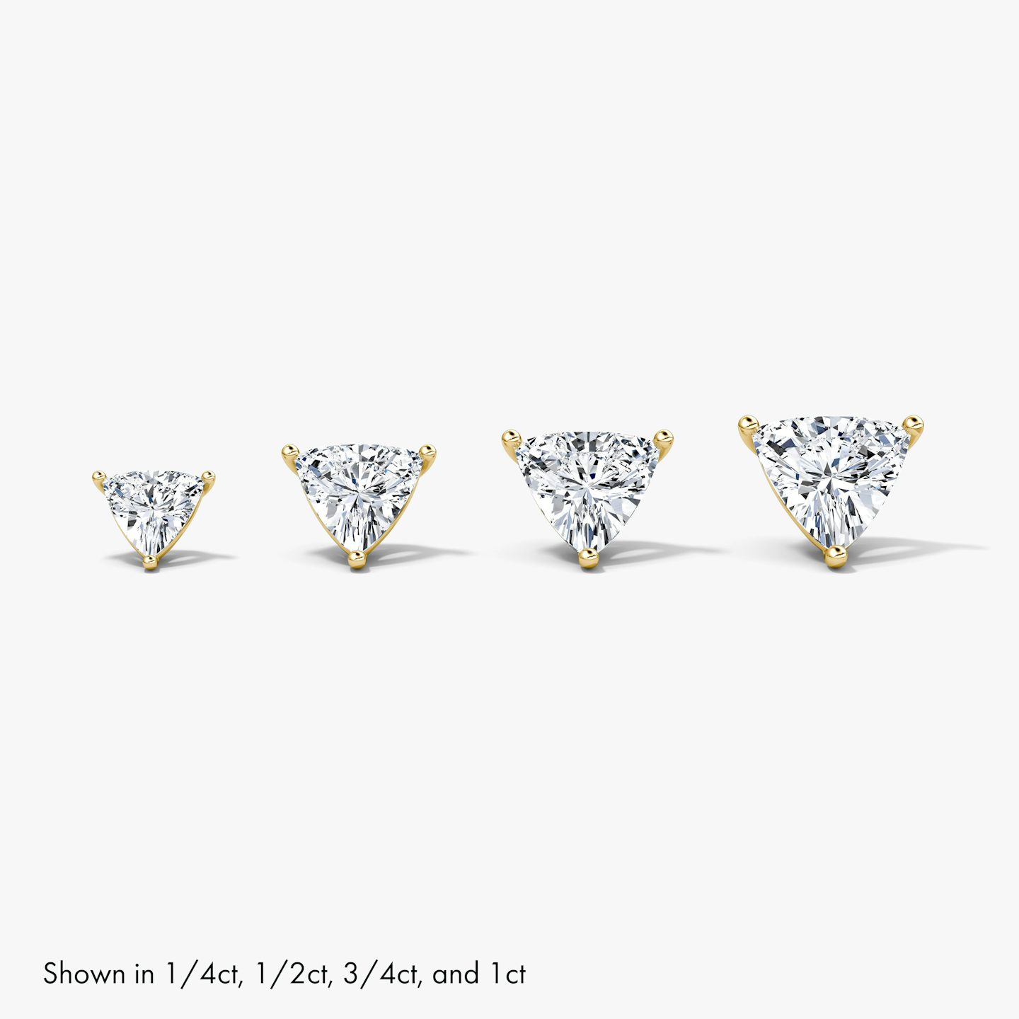 VRAI Solitaire Stud | Trillion | 14k | Yellow Gold | caratWeight: 0.50ct