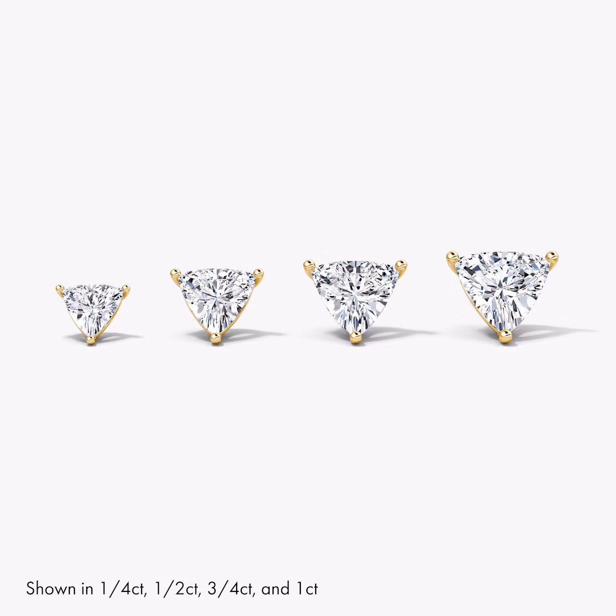 Pendiente Solitario VRAI | Trillón | 14k | Oro amarillo | caratWeight: 0.25ct