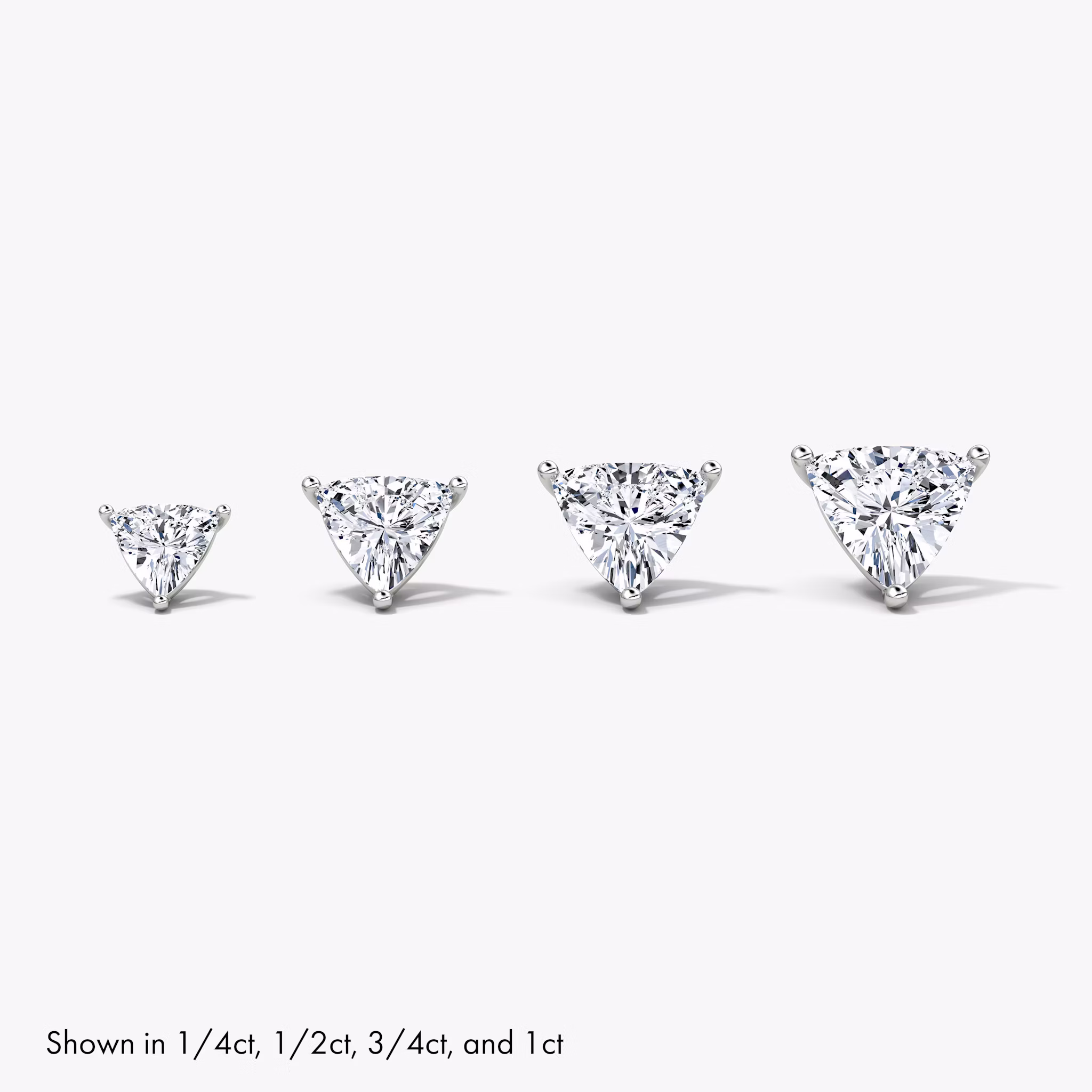 VRAI Solitaire Stud | Trillion | 14k | White Gold | caratWeight: 0.75ct
