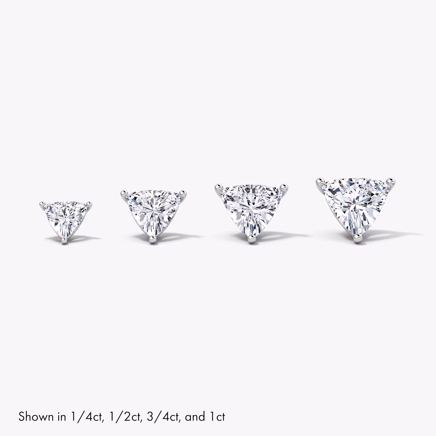 VRAI Solitär Ohrstecker | Trillant | 14k | Weißgold | caratWeight: 0.50ct