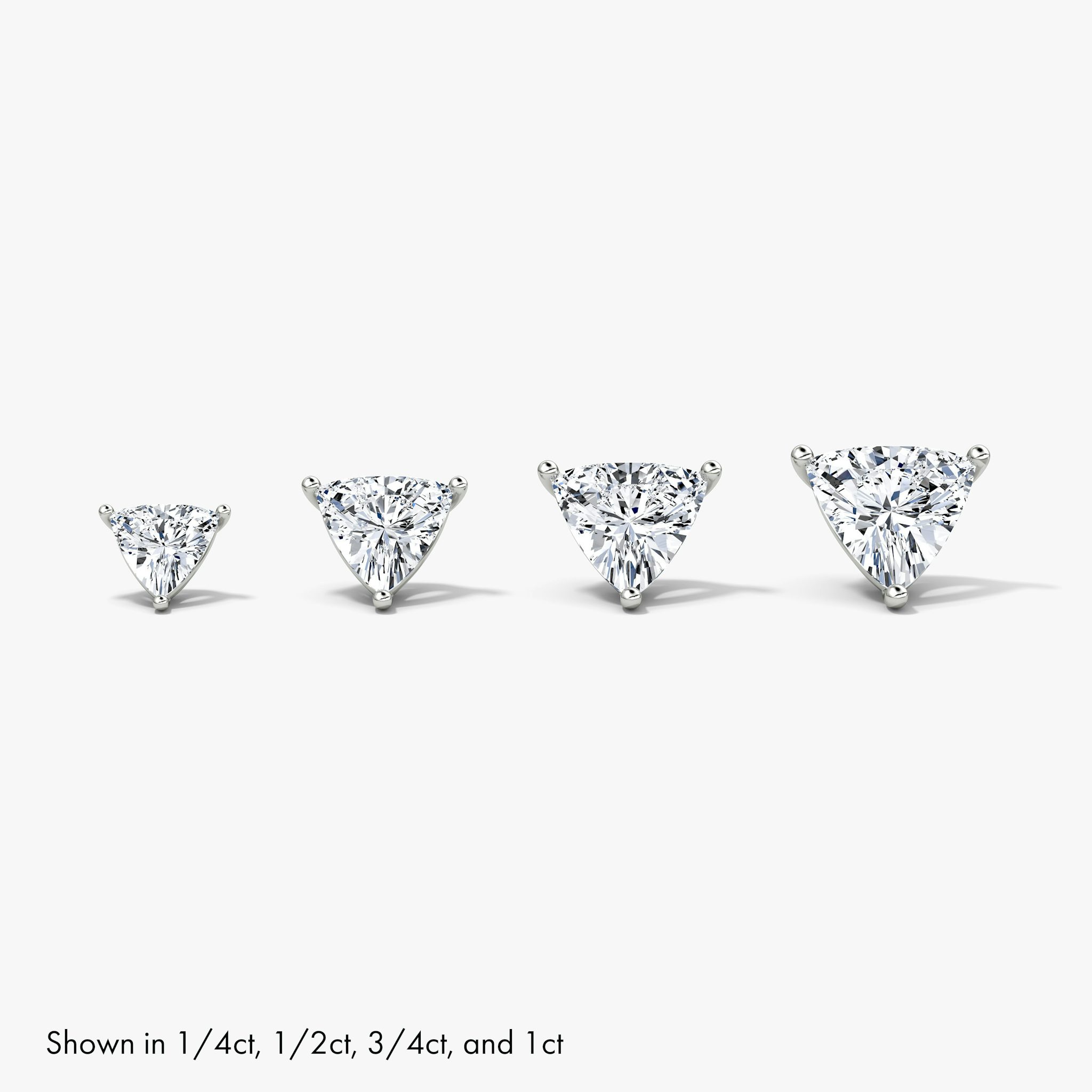 VRAI Solitaire Stud | Trillion | 14k | White Gold | caratWeight: 0.75ct