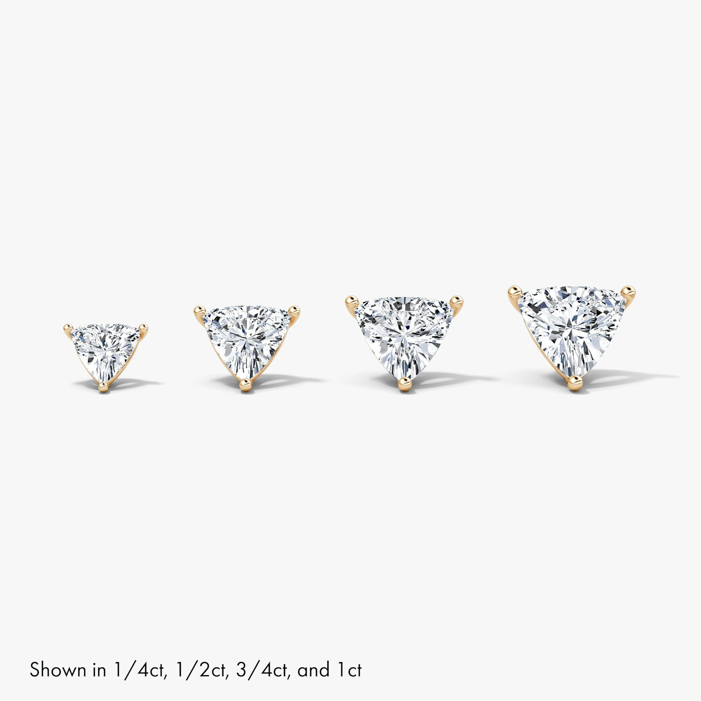 VRAI Solitaire Stud | Trillion | 14k | Rose Gold | caratWeight: other