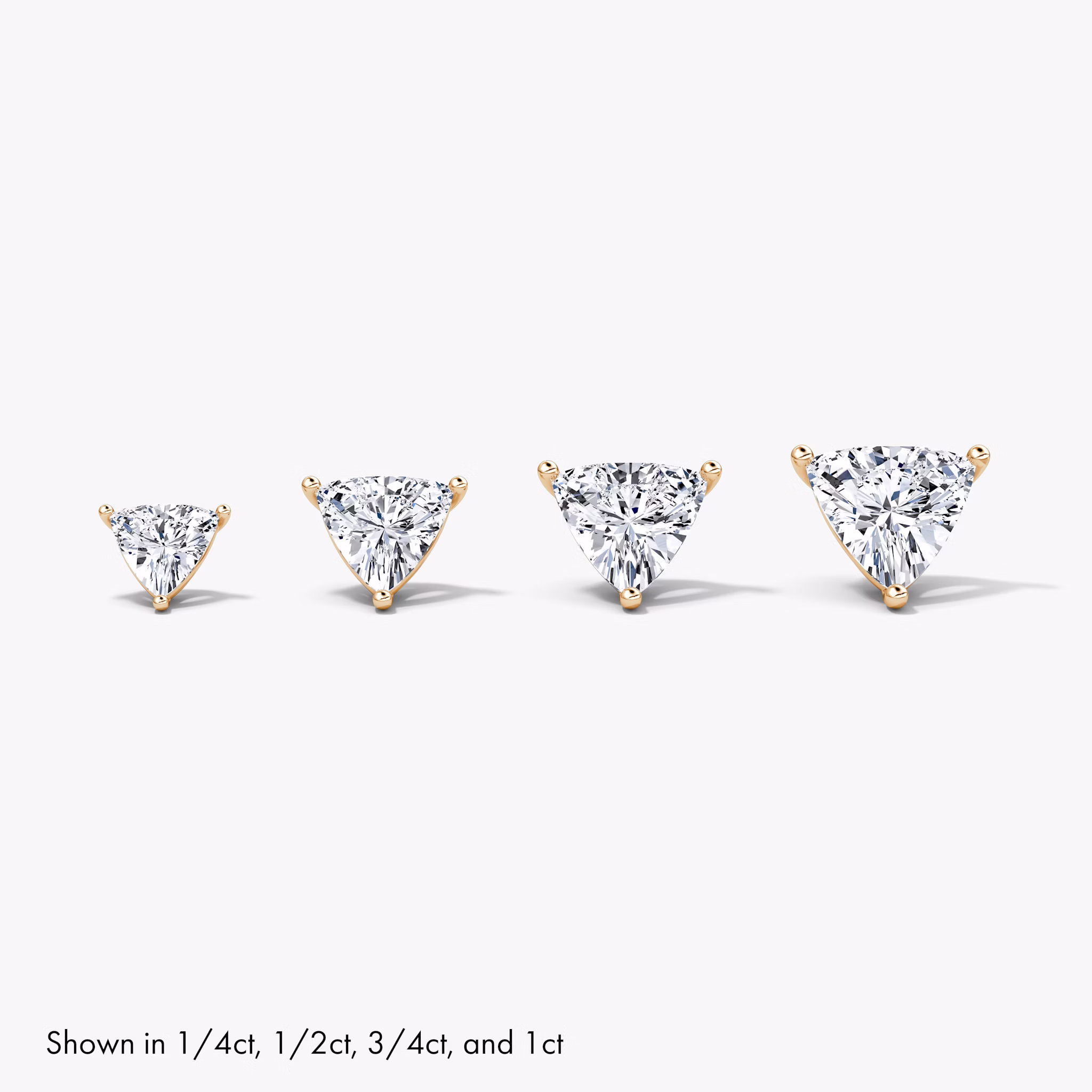 VRAI Solitaire Stud | Trillion | 14k | Rose Gold | caratWeight: 0.50ct