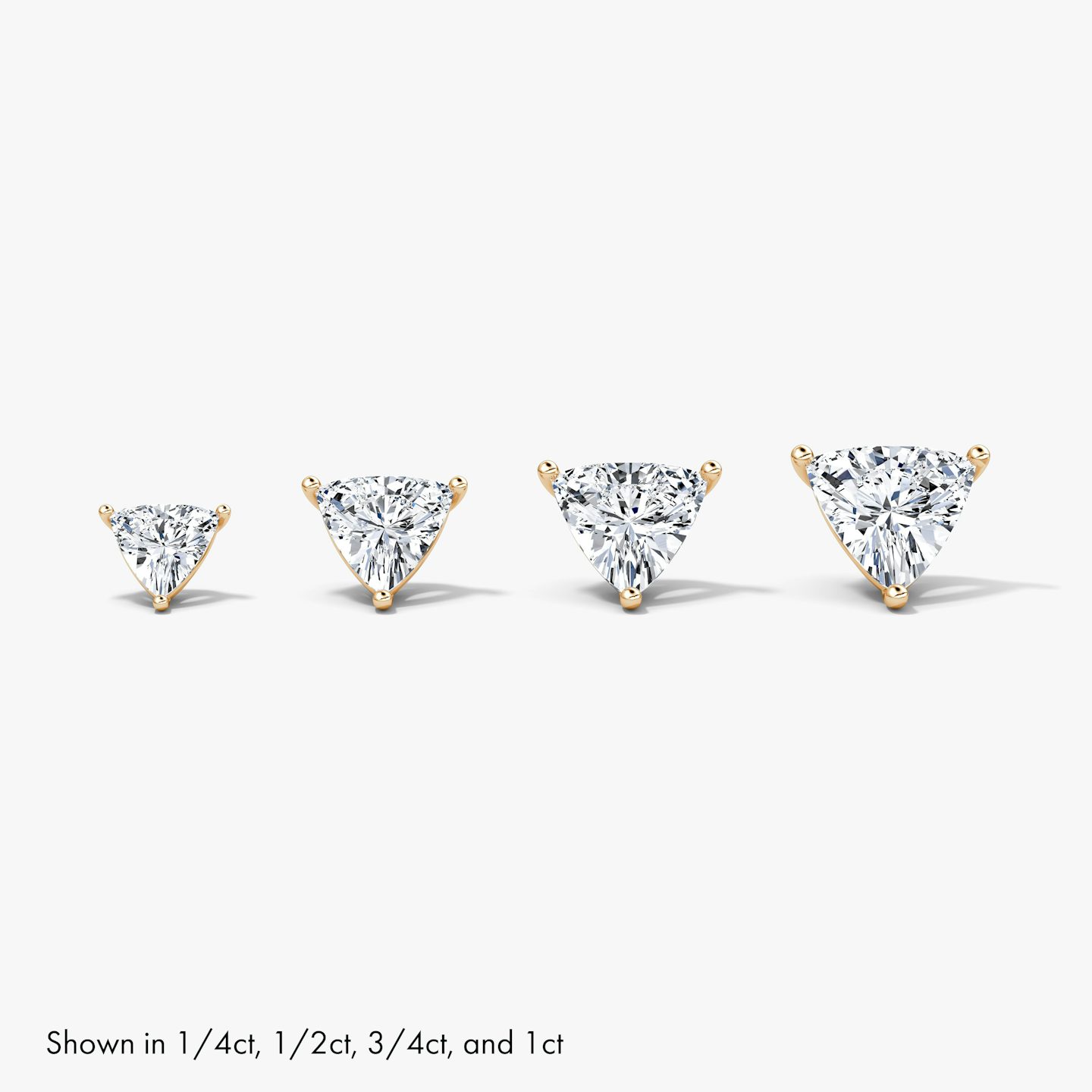 VRAI Solitaire Stud | Trillion | 14k | Rose Gold | caratWeight: 0.25ct
