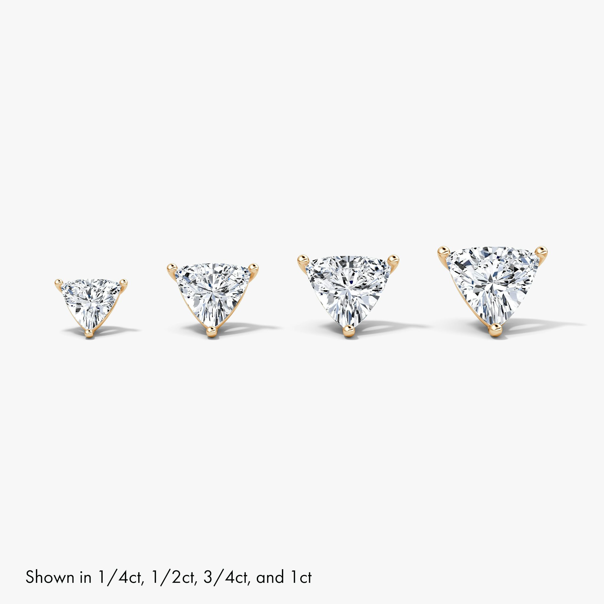 VRAI Solitaire Stud | Trillion | 14k | Rose Gold | caratWeight: 0.50ct