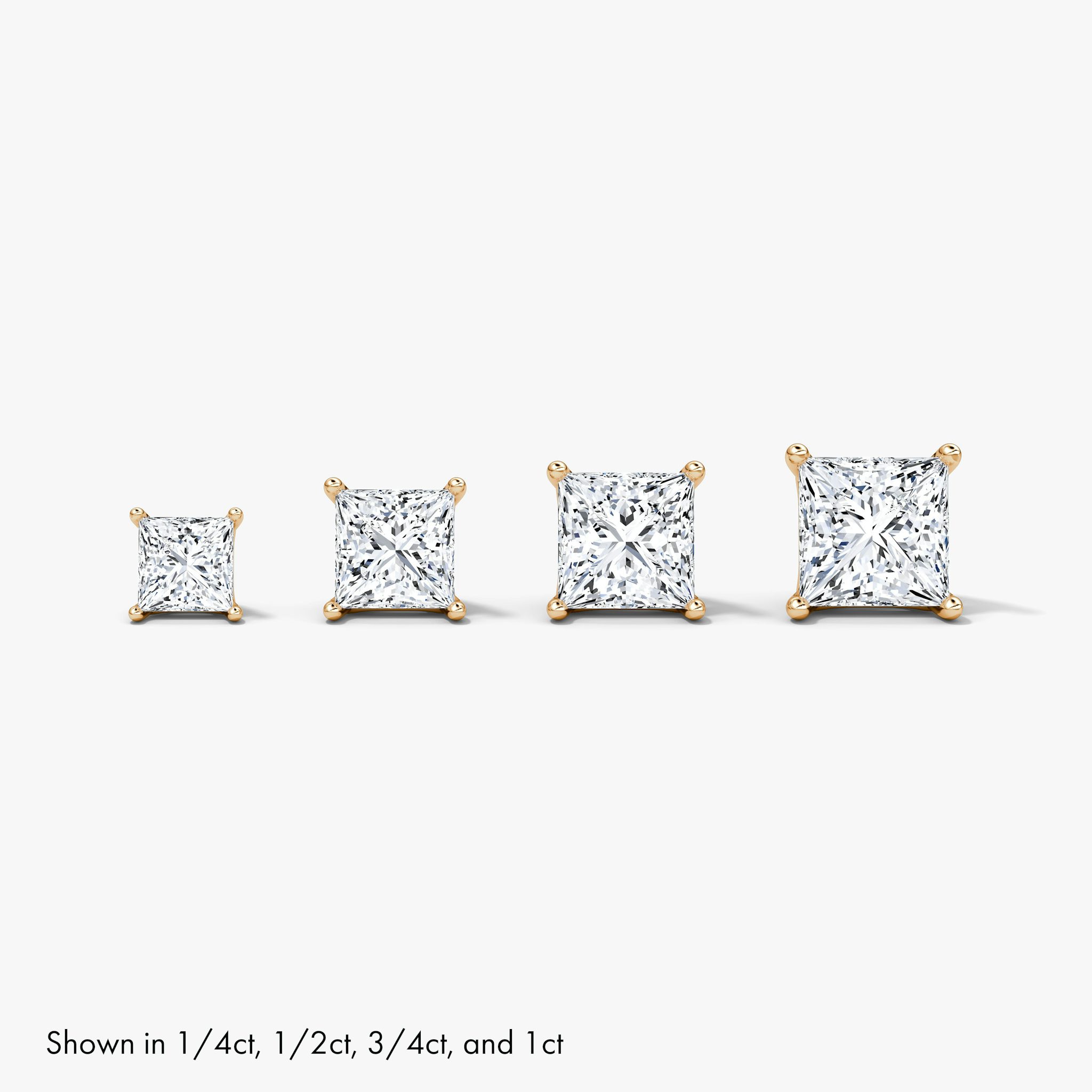 VRAI Solitaire Stud | Princess | 14k | Rose Gold | caratWeight: 0.50ct