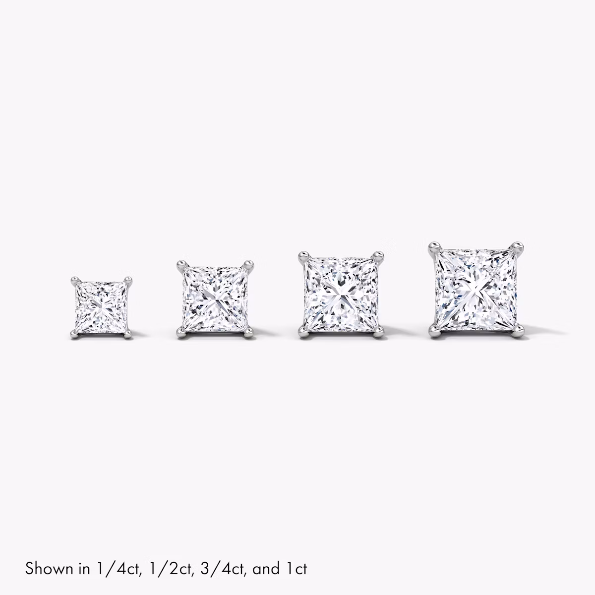 VRAI Solitaire Stud | Princess | 14k | White Gold | caratWeight: 0.75ct