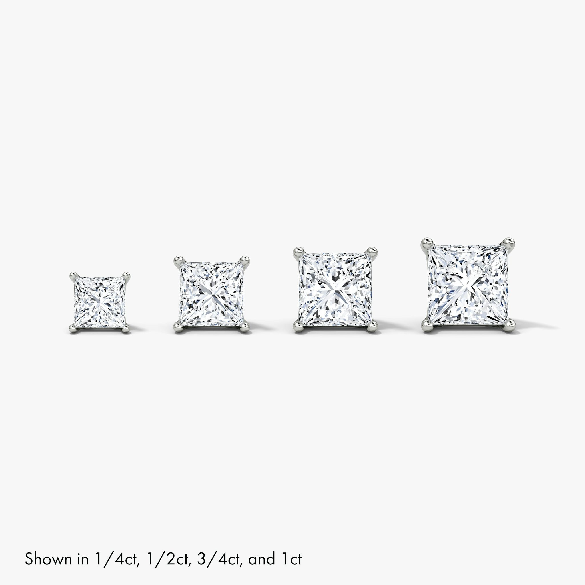 VRAI Solitaire Stud | Princess | 14k | White Gold | caratWeight: 0.50ct