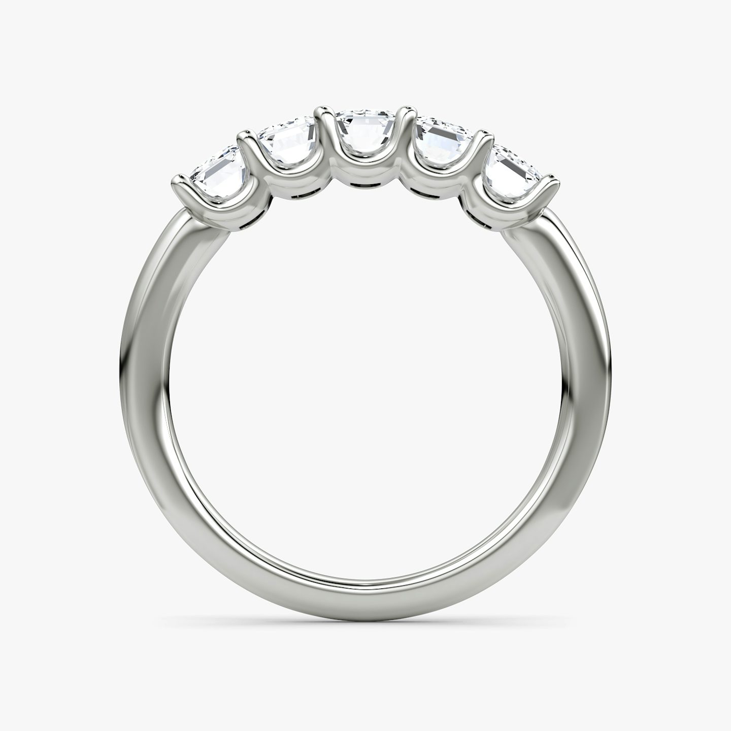 The Five Stone Band | Emerald | 18k | White Gold | bandVersion: large