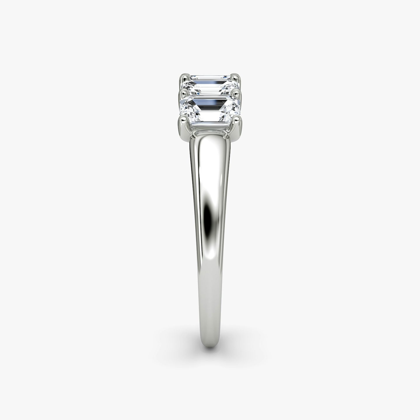 The Five Stone Band | Emerald | 18k | White Gold | bandVersion: large