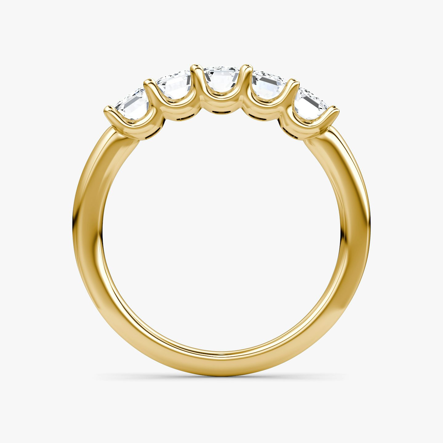The Five Stone Band | Emerald | 18k | Yellow Gold | bandVersion: large