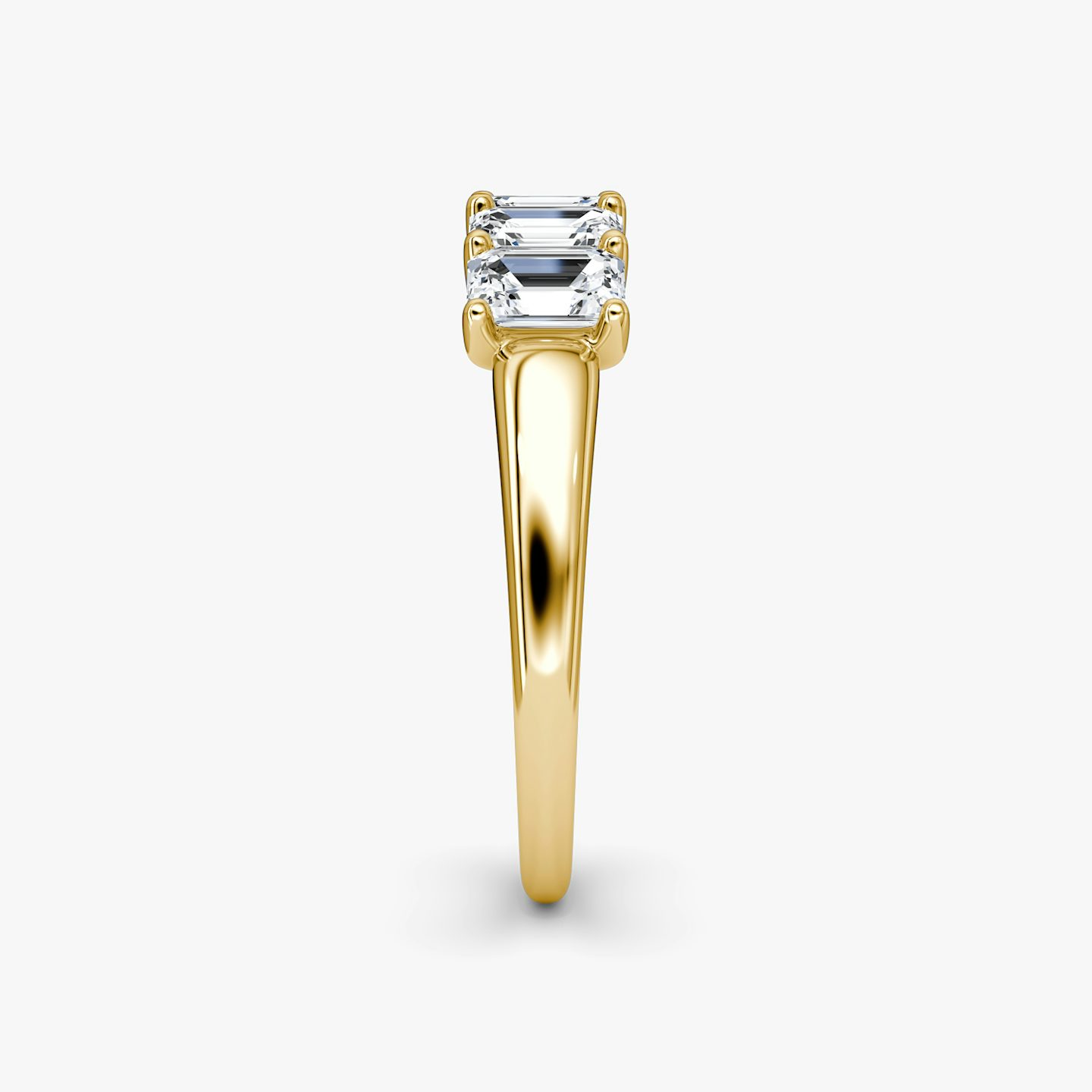 The Five Stone Band | Emerald | 18k | Yellow Gold | bandVersion: large