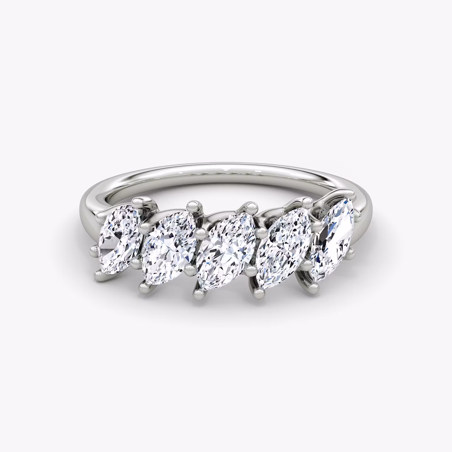 The Five Stone Band Marquise | Platinum