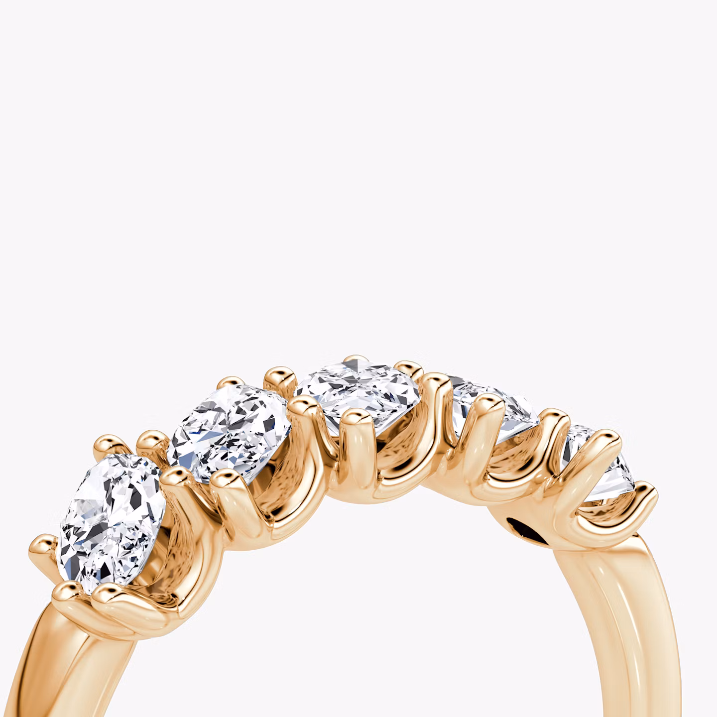 Anillo Five Stone | Marquise | 14k | Oro rosa | bandVersion: large