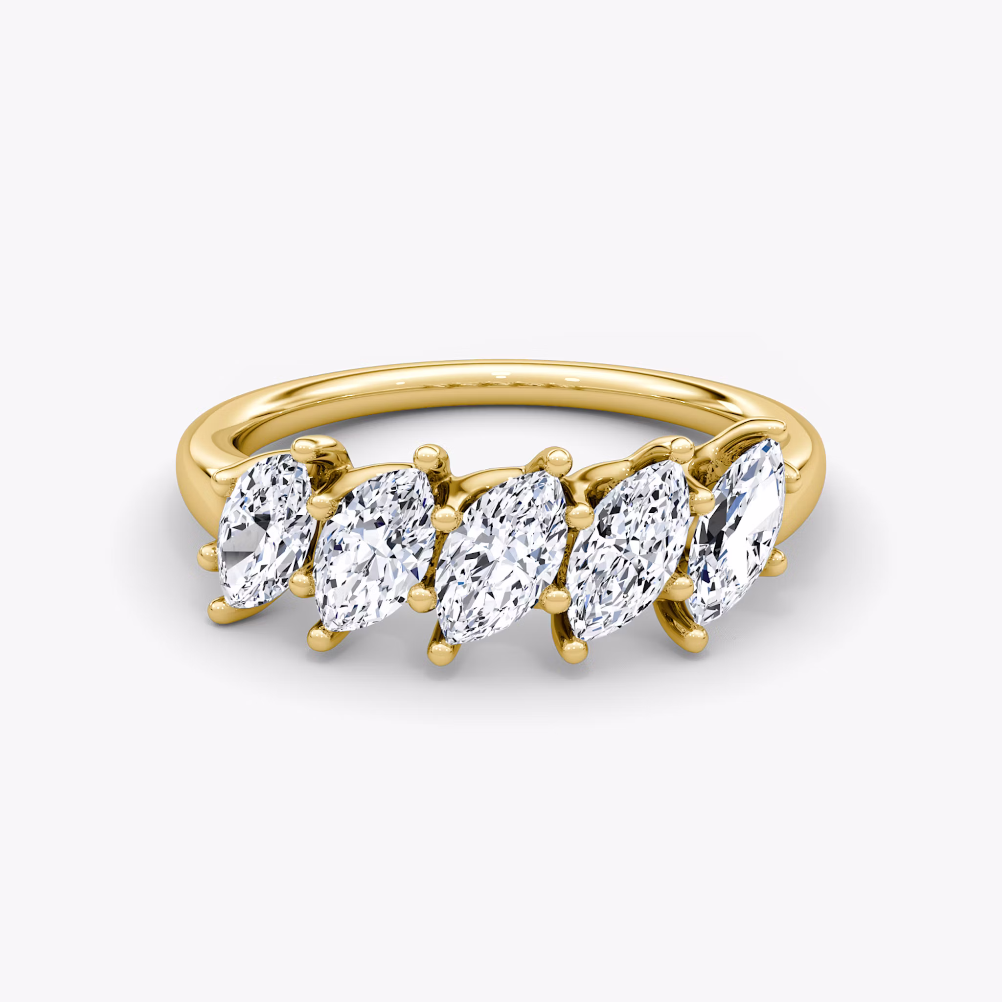 The Five Stone Band Marquise | Yellow Gold
