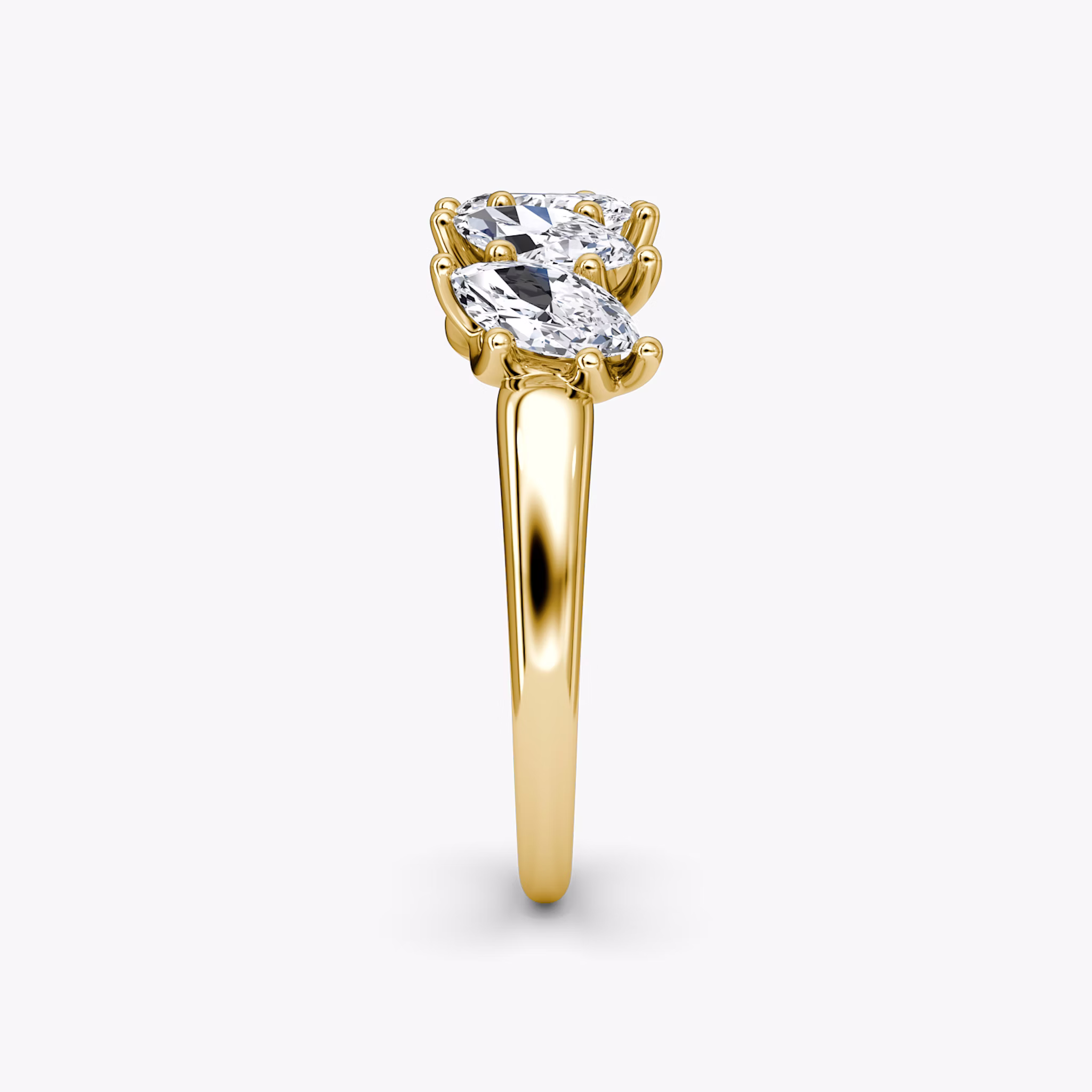 The Five Stone Band | Marquise | 18k | Yellow Gold | bandVersion: large
