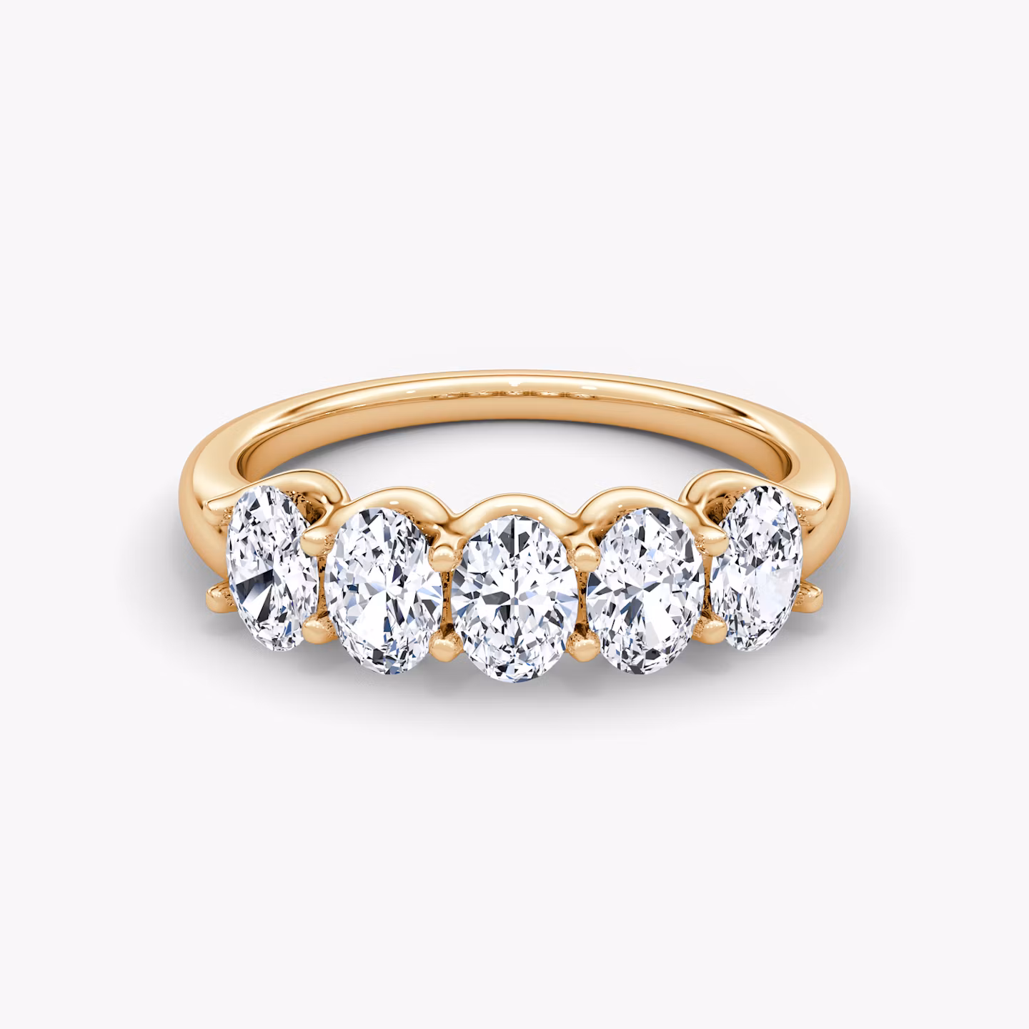 The Five Stone Band Oval | Rose Gold
