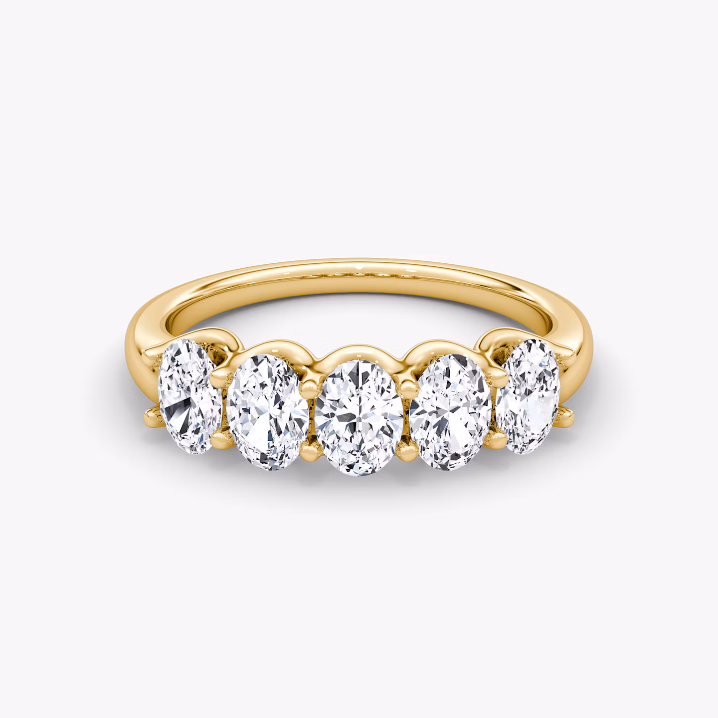 Five Stone Ehering | Oval | 18k | Gelbgold | bandVersion: large
