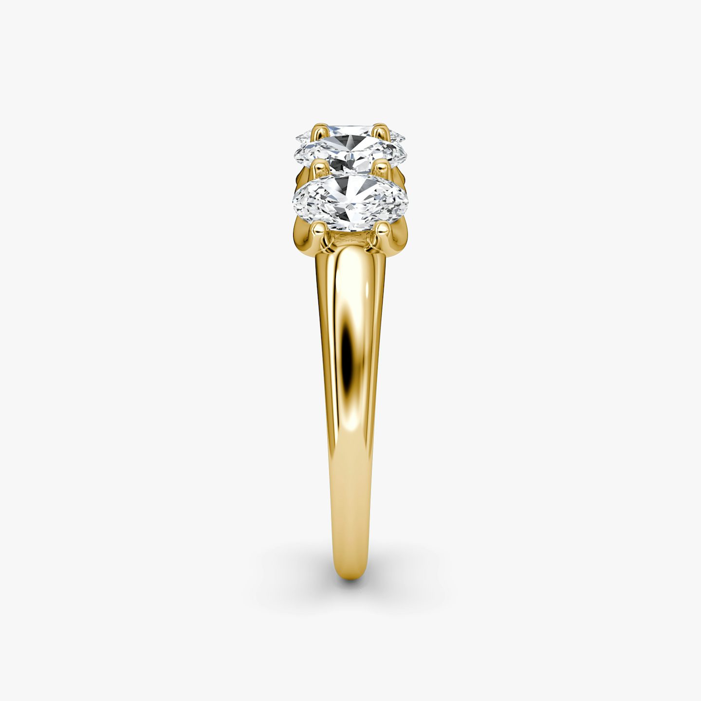 Five Stone Ehering | Oval | 18k | Gelbgold | bandVersion: large