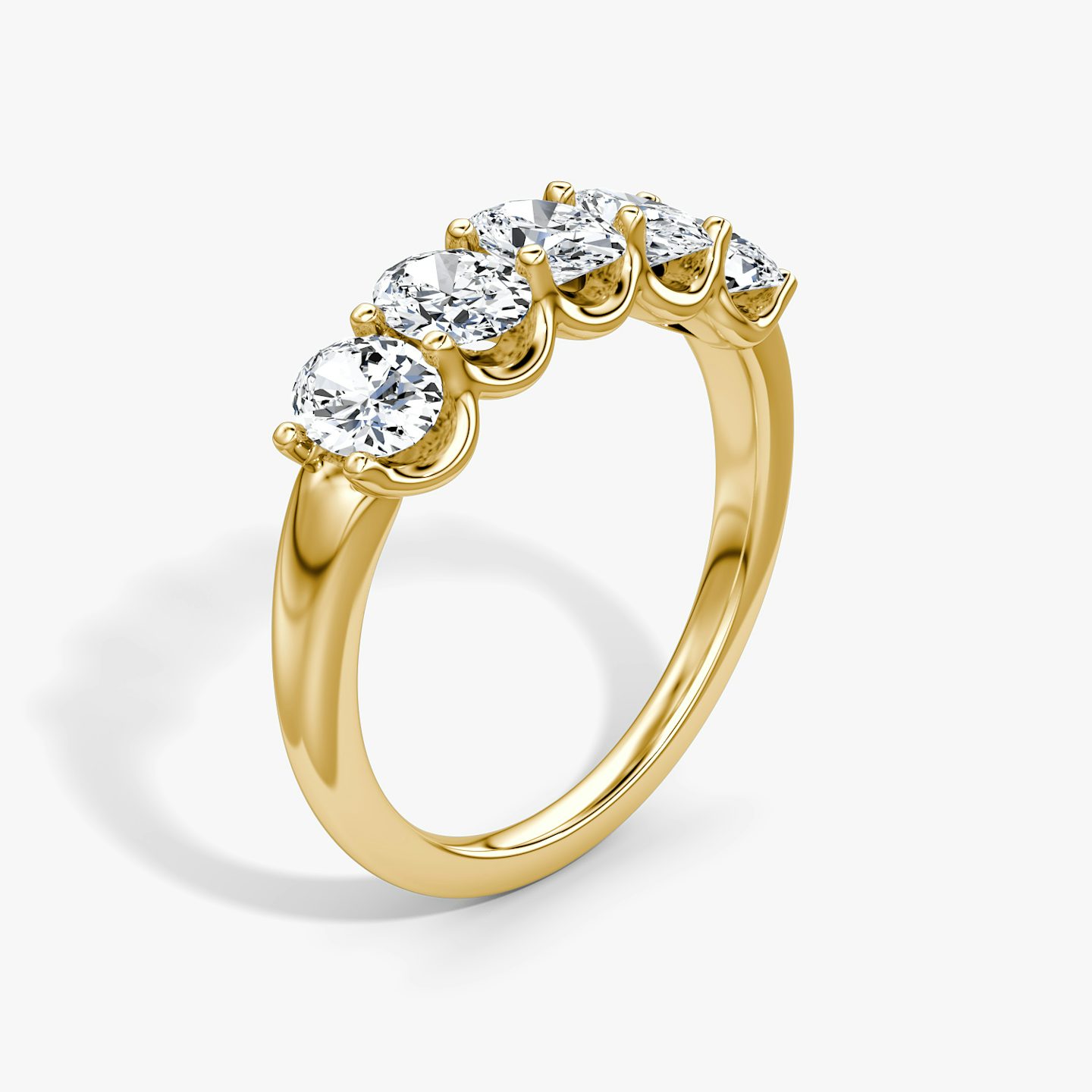 Five Stone Ehering | Oval | 18k | Gelbgold | bandVersion: large