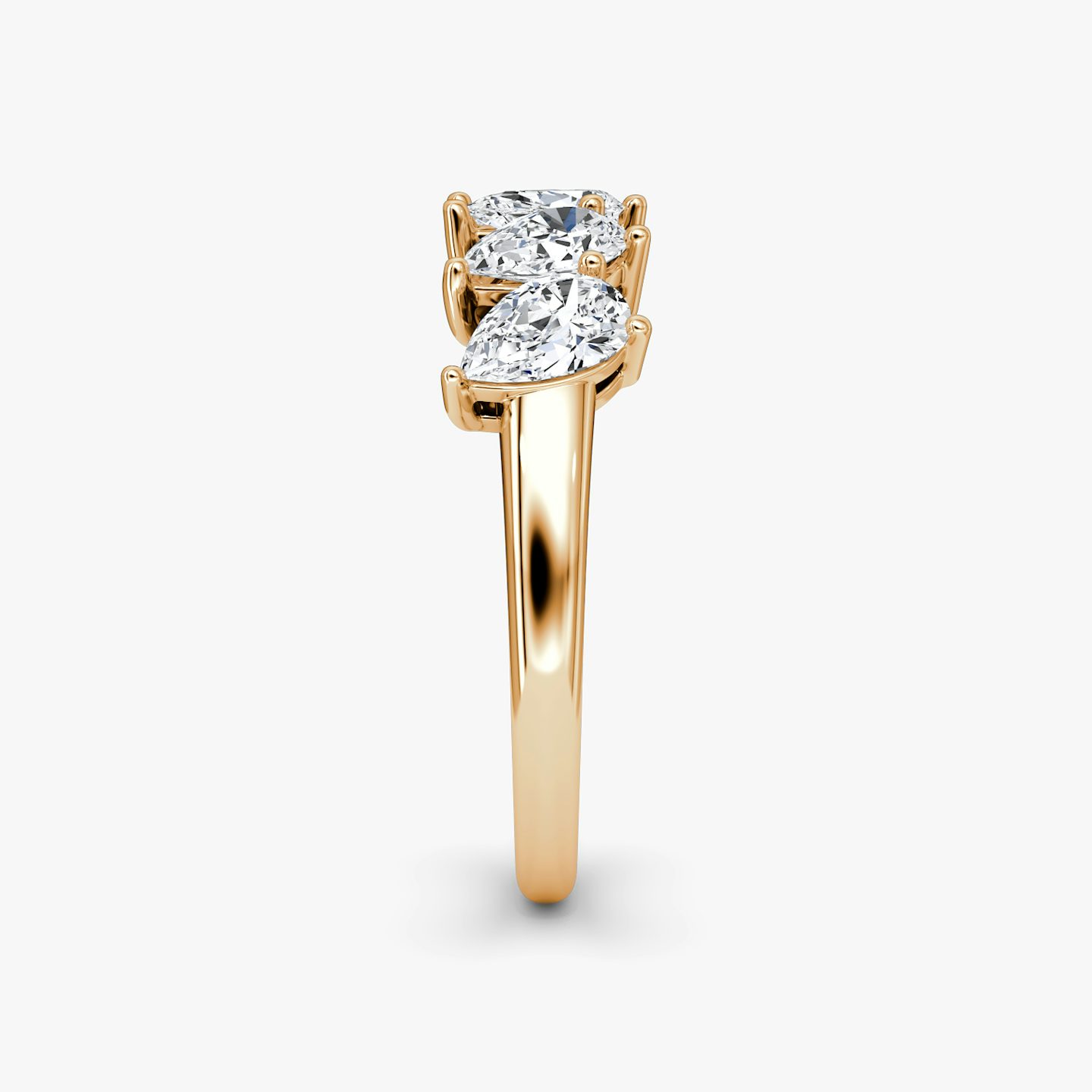 Five Stone Ehering | Tropfen | 14k | Roségold | bandVersion: large