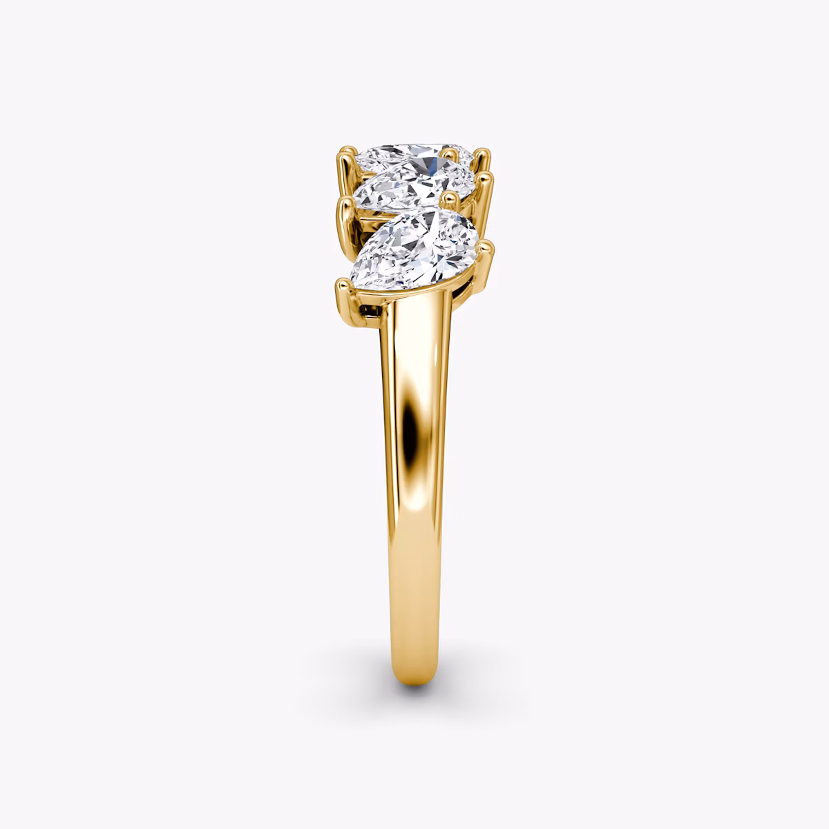 Five Stone Ehering | Tropfen | 18k | Gelbgold | bandVersion: large