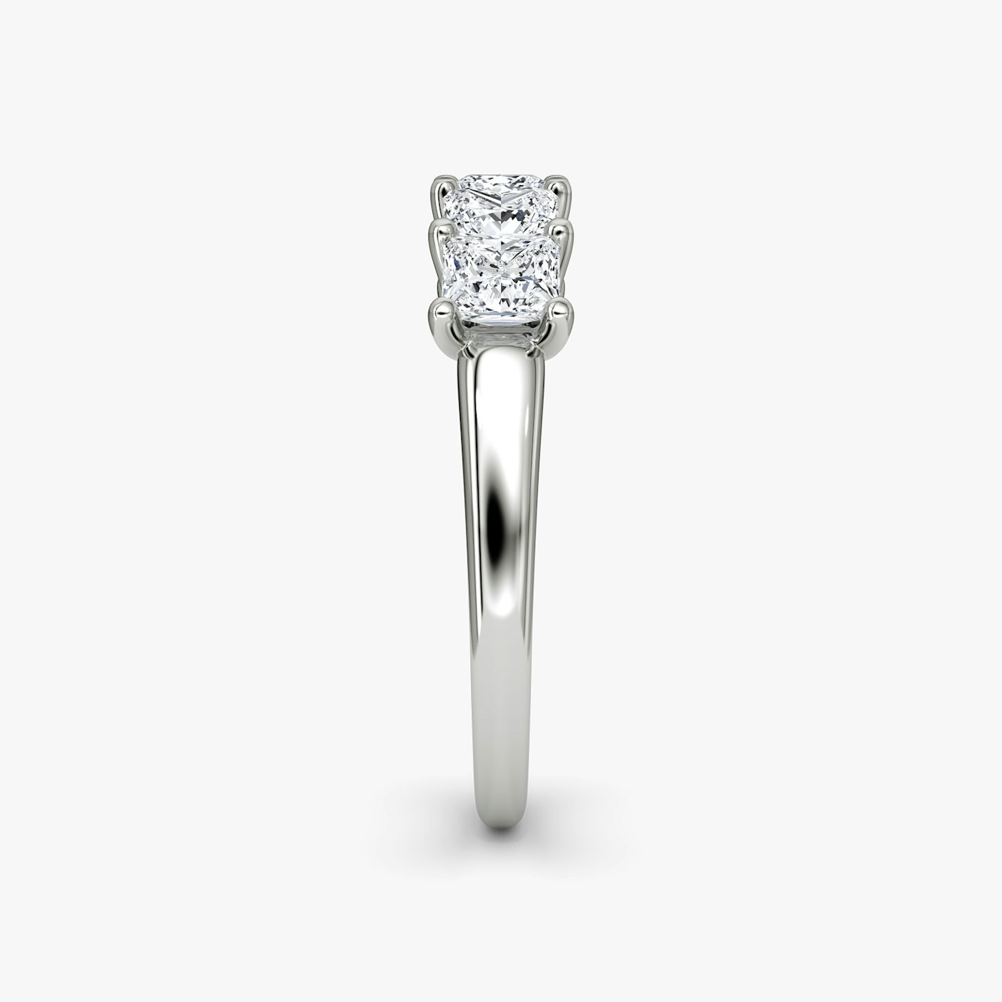 The Five Stone Band | Princess | 18k | White Gold | bandVersion: large