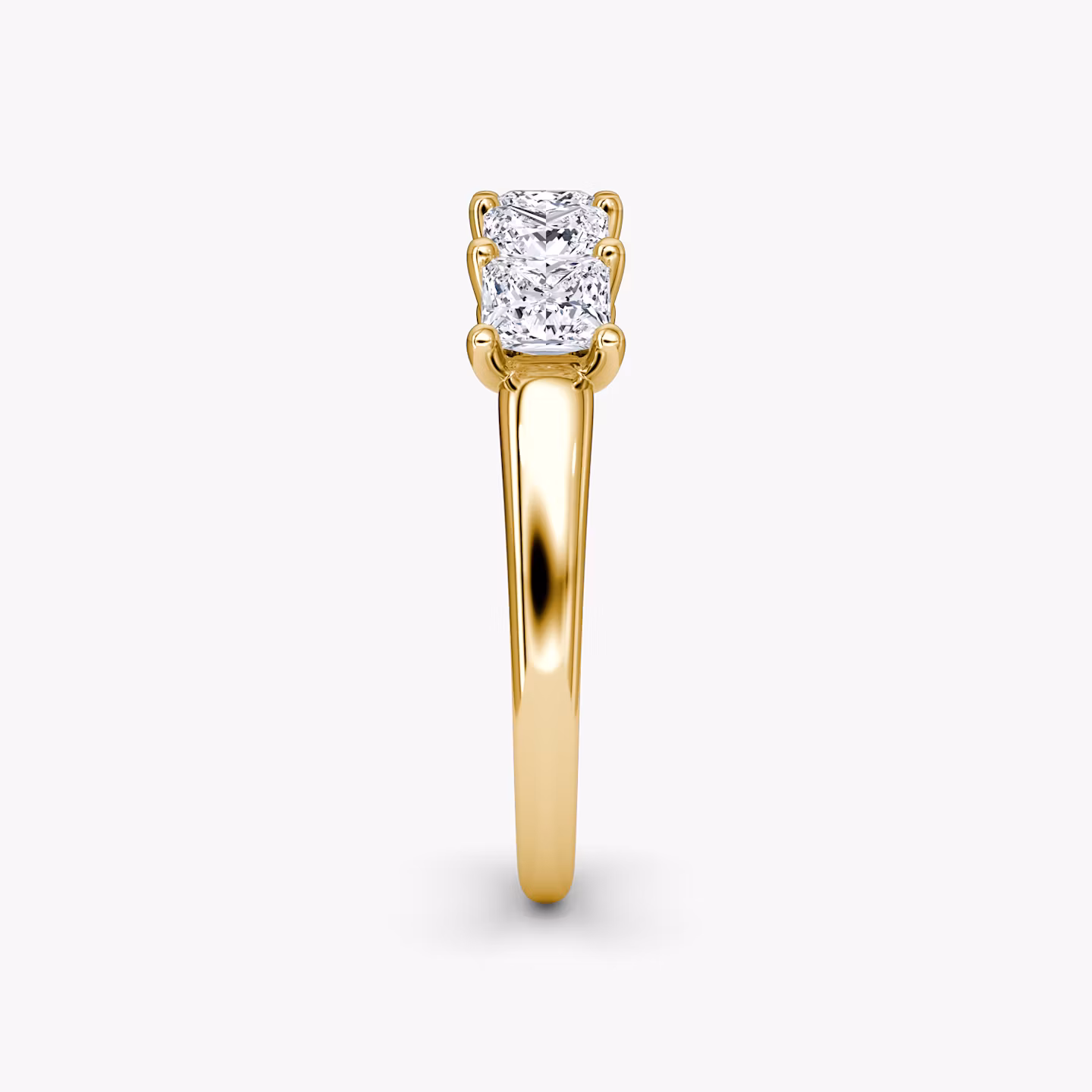 The Five Stone Band | Princess | 18k | Yellow Gold | bandVersion: large