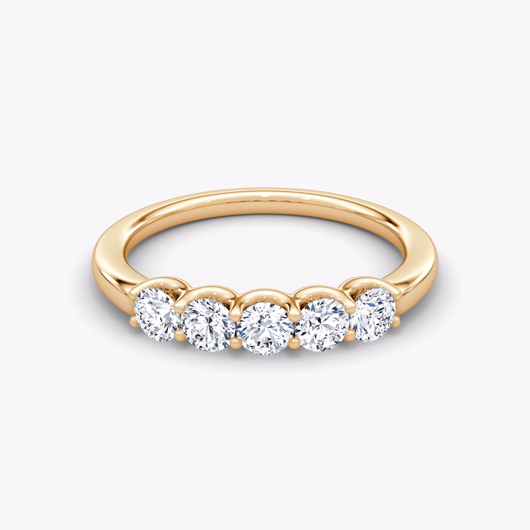 The Five Stone Band Round Brilliant | Rose Gold