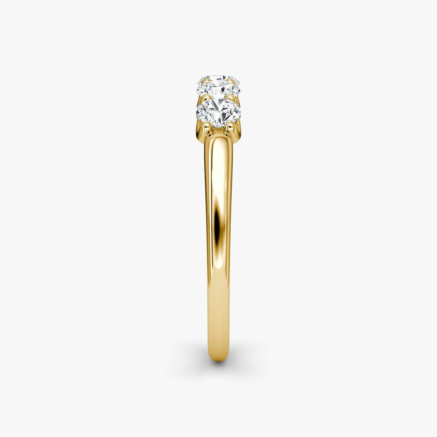 The Five Stone Band | Round Brilliant | 18k | Yellow Gold | bandVersion: petite