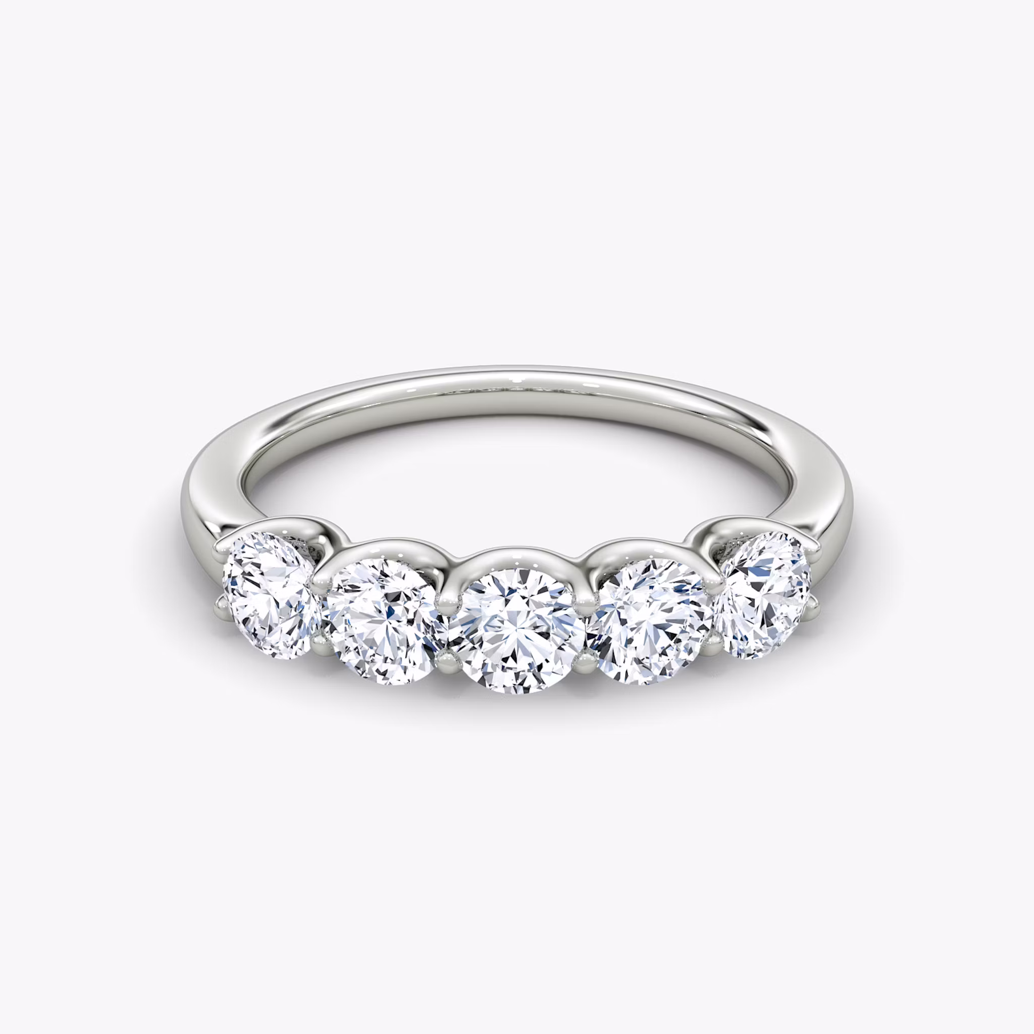 The Five Stone Band Round Brilliant | White Gold